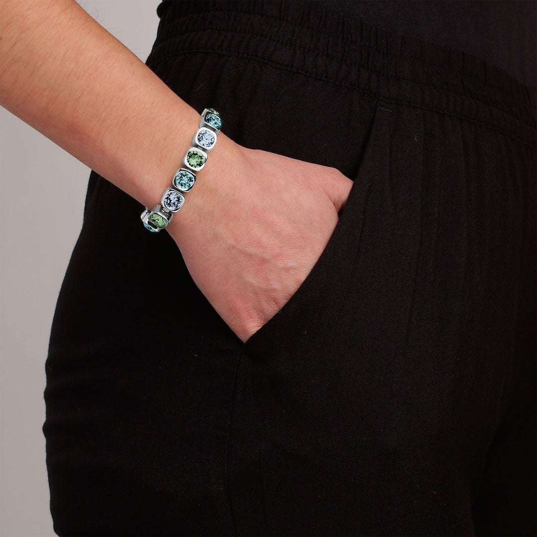 Conian Shiny Silver Bracelet - Water - Dyrberg/Kern NZ