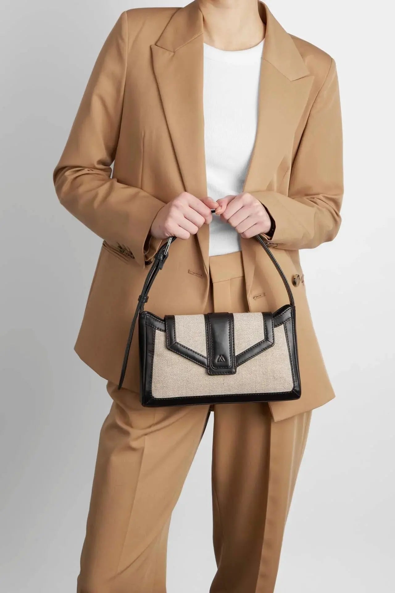 Daphne Bag, Canvas Mix, Black+Offwhite - Dyrberg/Kern NZ