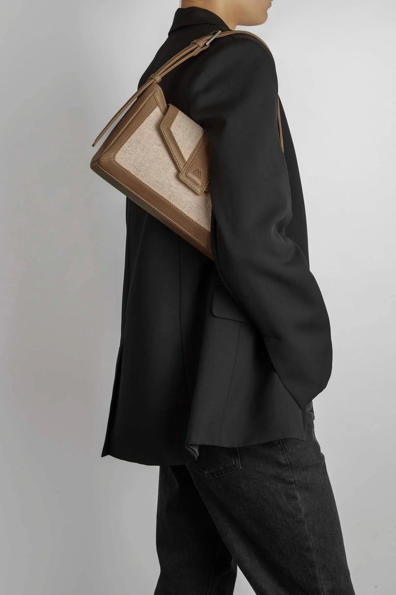 Daphne Bag, Canvas Mix, Caramel+Offwhite - Dyrberg/Kern NZ