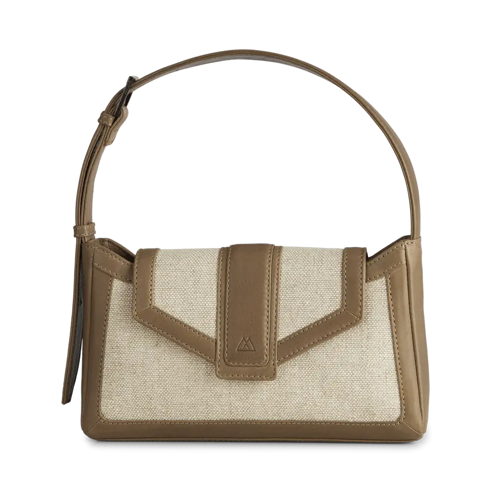 Daphne Bag, Canvas Mix, Caramel+Offwhite - Dyrberg/Kern NZ