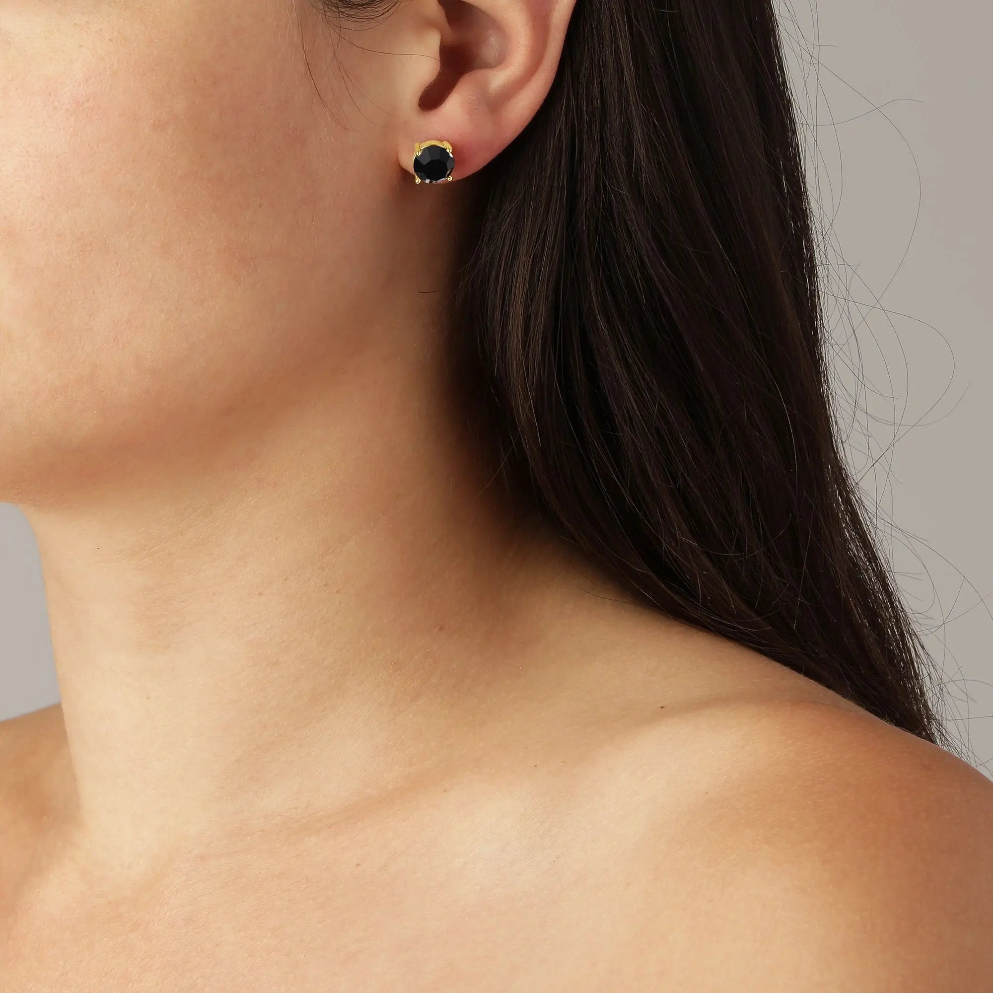 Daze Gold Earrings - Black - Dyrberg/Kern NZ