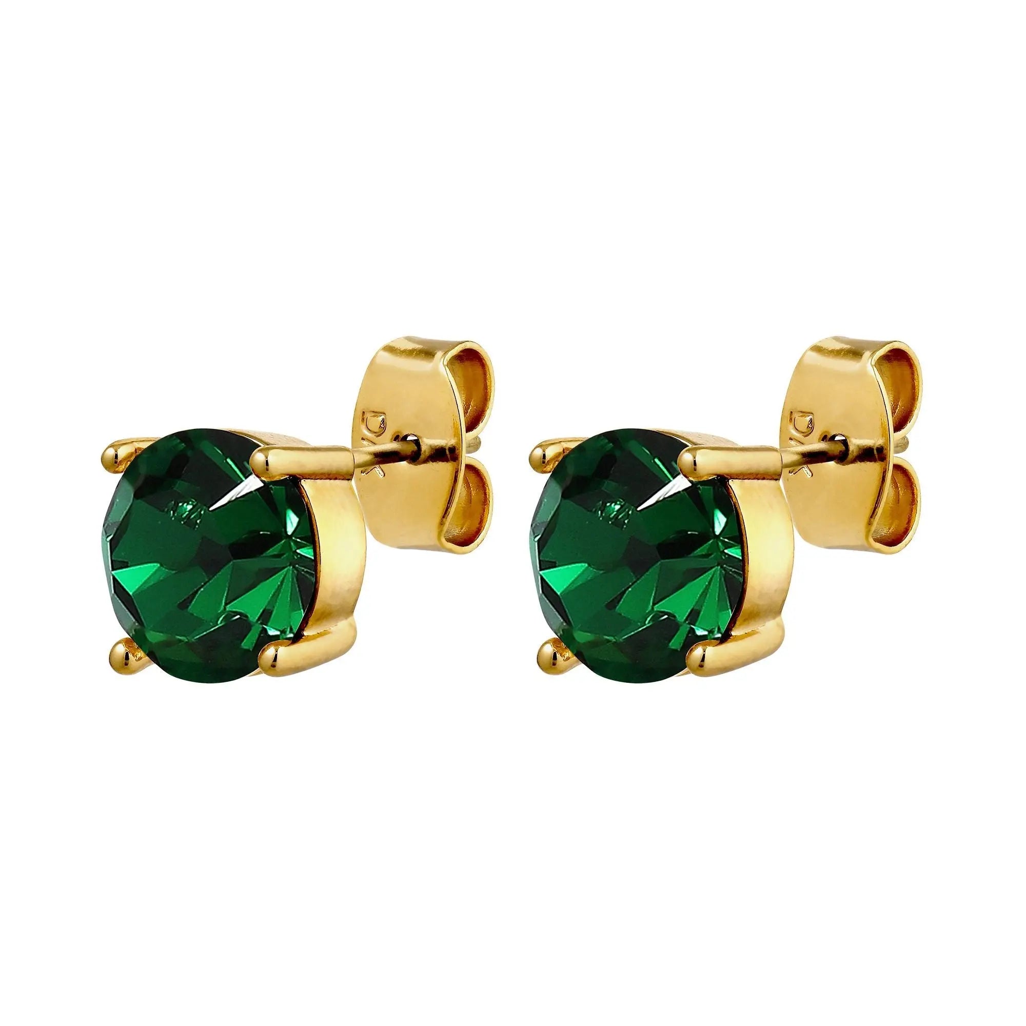 Daze Gold Earrings - Emerald Green - Dyrberg/Kern NZ