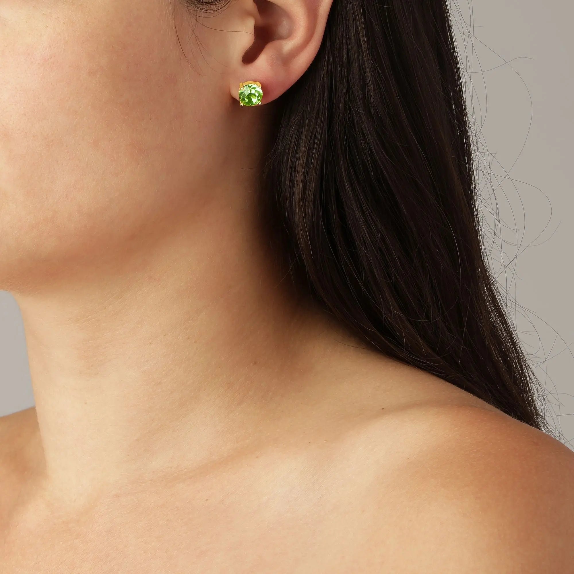 Daze Gold Earrings - Light Green - Dyrberg/Kern NZ