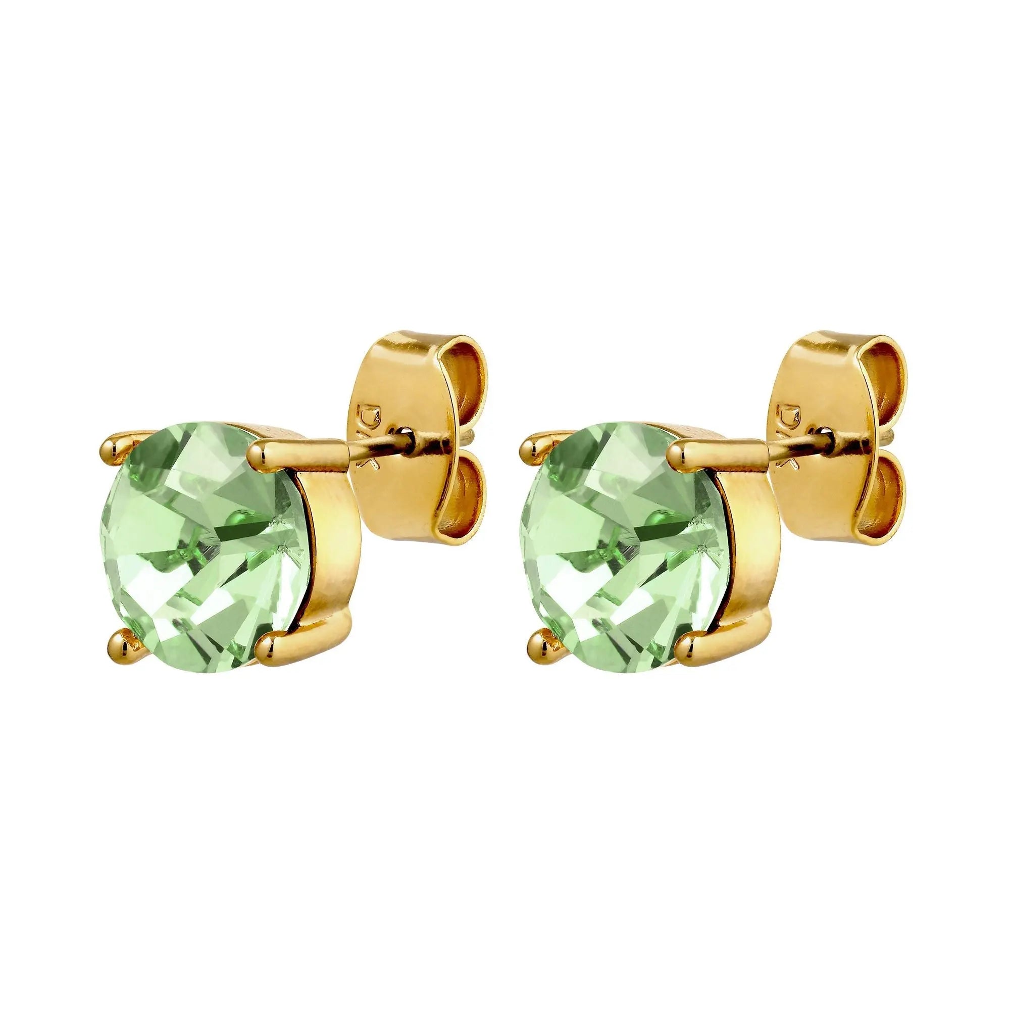 Daze Gold Earrings - Light Green - Dyrberg/Kern NZ