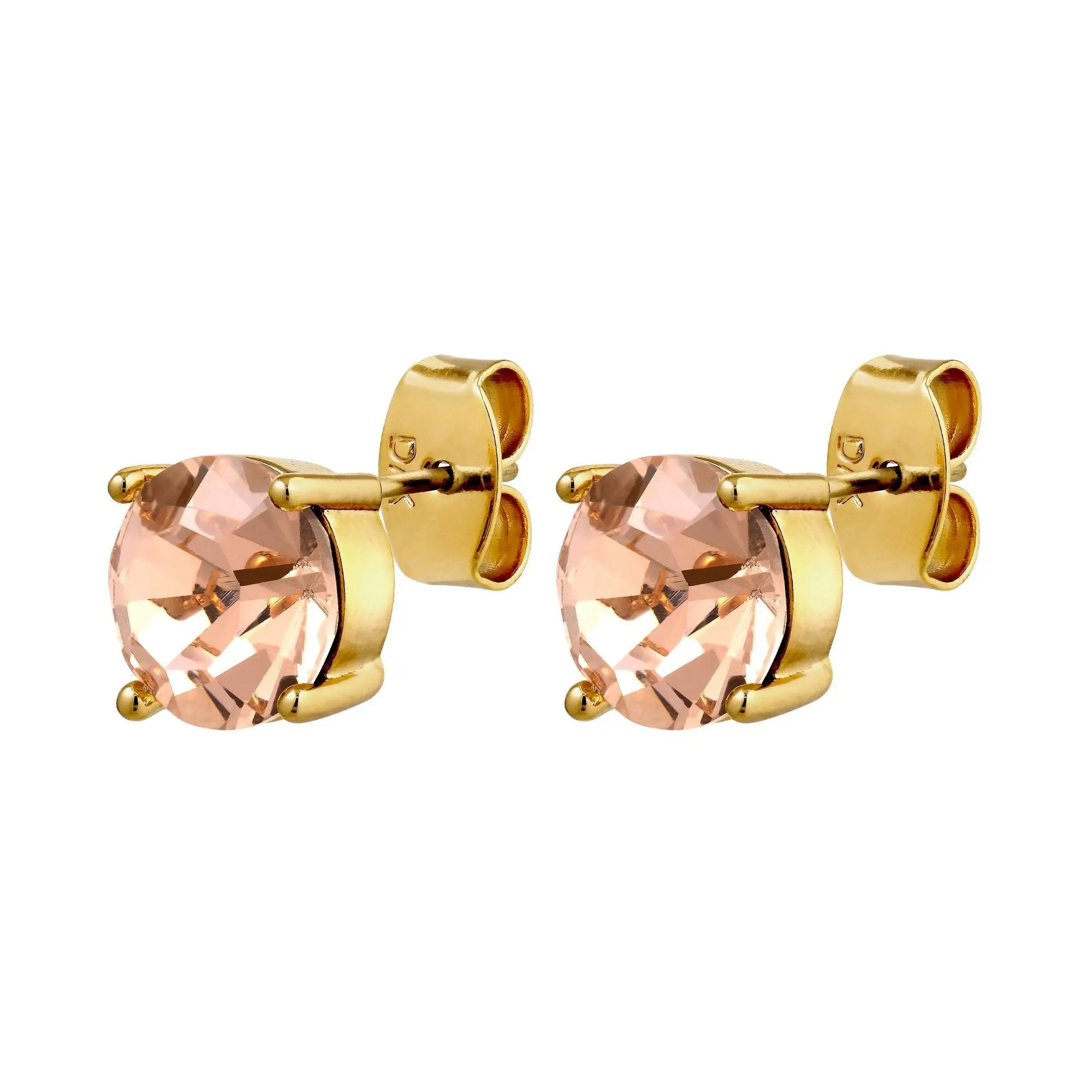 Daze Gold Earrings - Light Peach - Dyrberg/Kern NZ