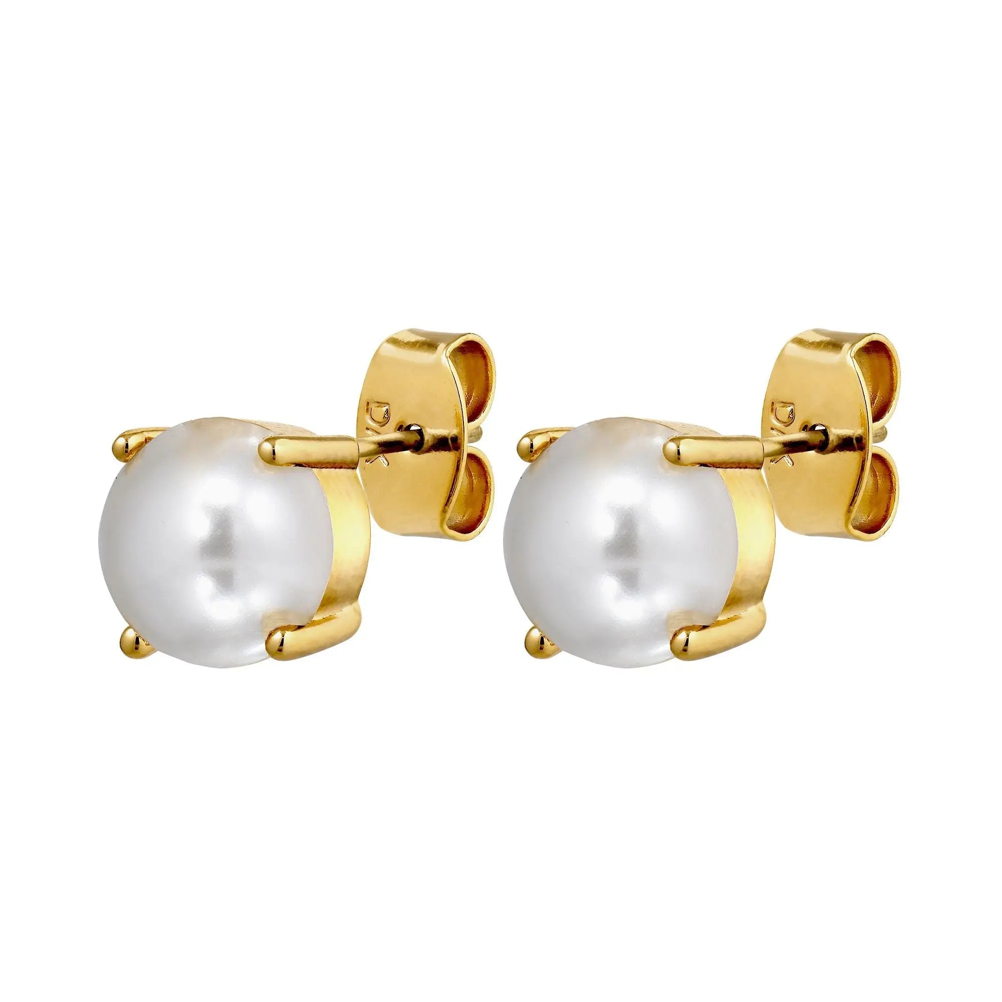 Daze Gold Earrings - White Pearl - Dyrberg/Kern NZ