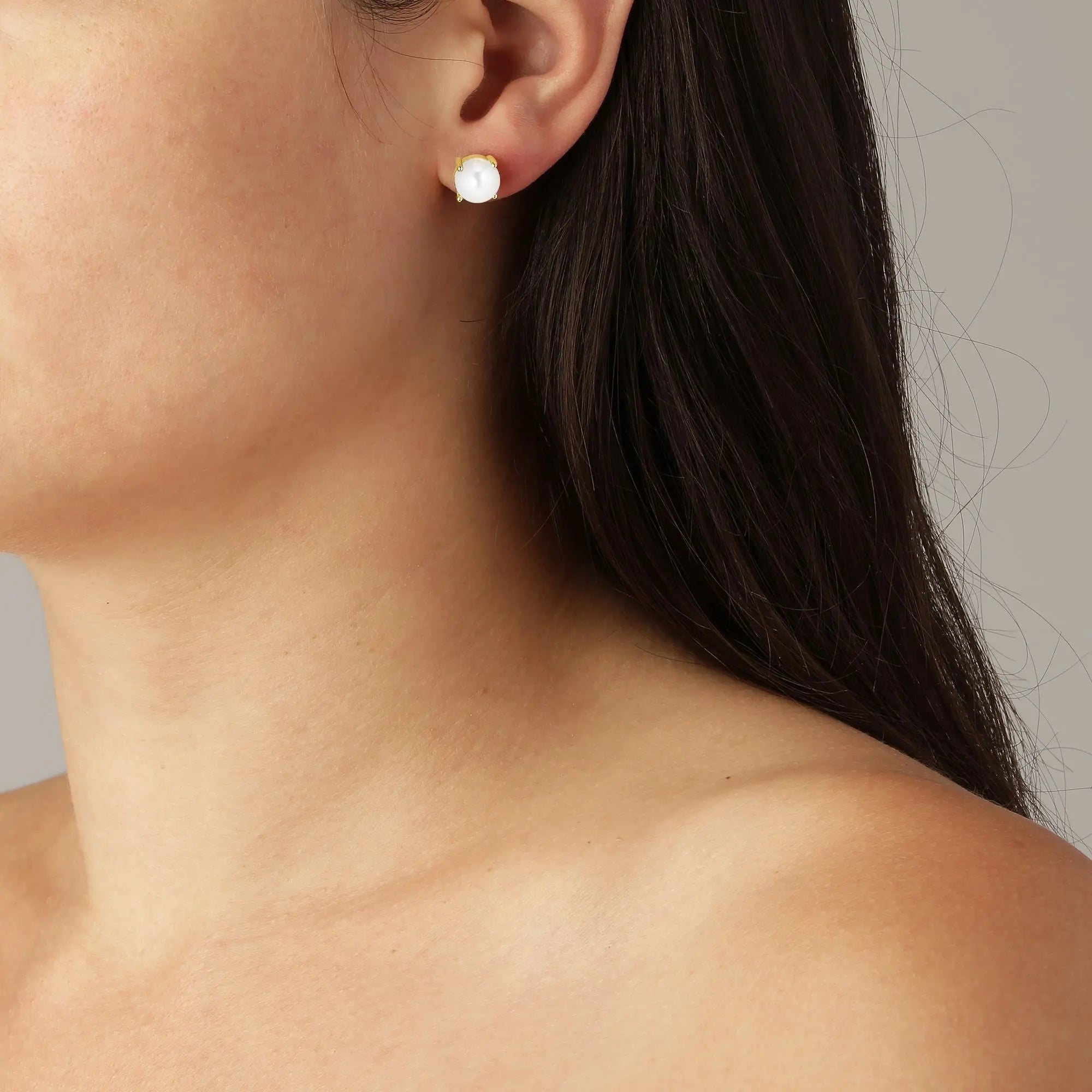 Daze Gold Earrings - White Pearl - Dyrberg/Kern NZ