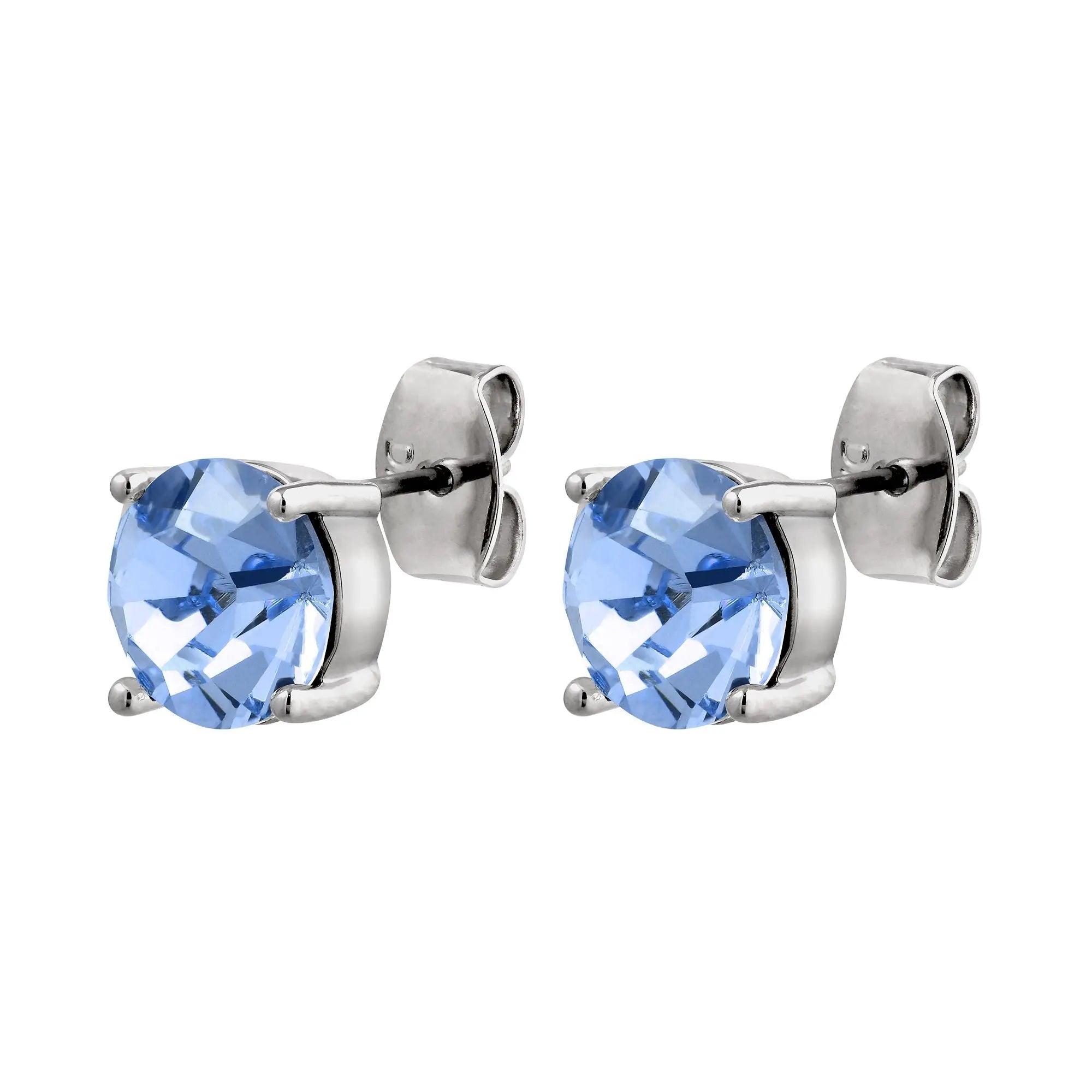 Daze Shiny Silver Earrings - Light Sapphire - Dyrberg/Kern NZ