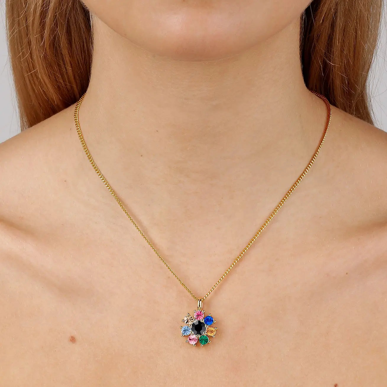 Delise Gold Necklace - Rainbow - Dyrberg/Kern NZ