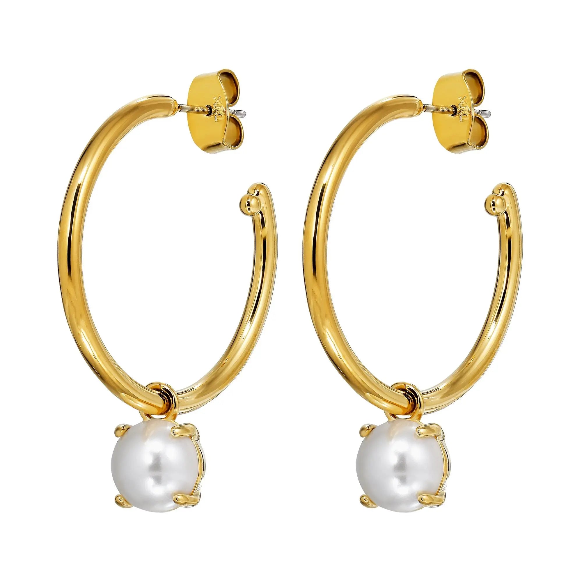Diega Gold Earrings - White Pearl Dyrberg/Kern NZ
