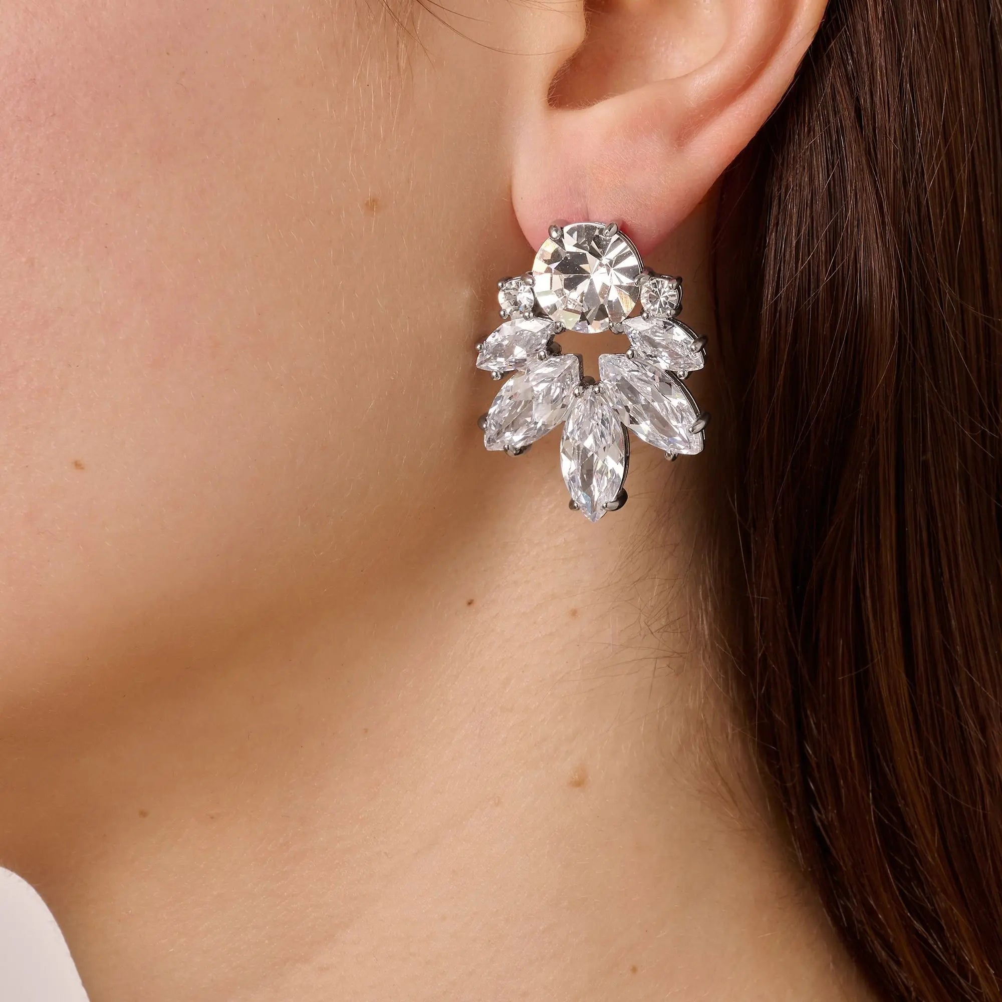 Drago Shiny Silver Earrings - Dyrberg/Kern NZ