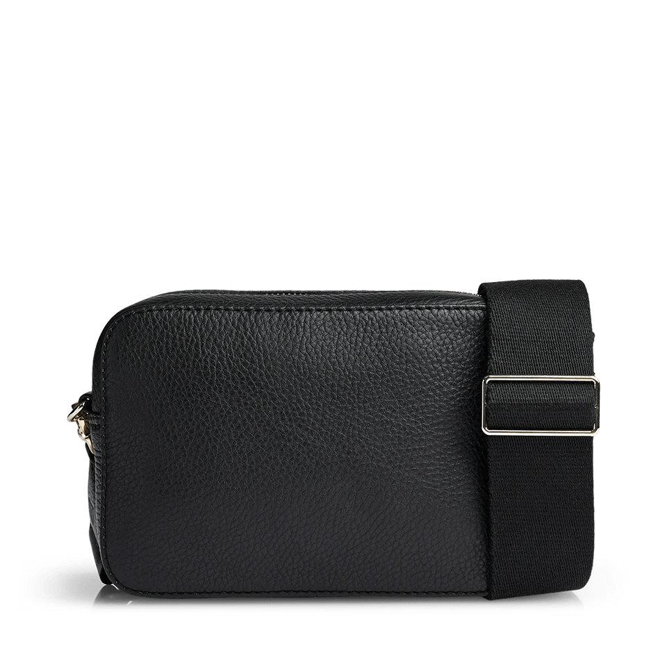 Elea Crossbody Bag, Grain, Black w/Gold - Dyrberg/Kern NZ