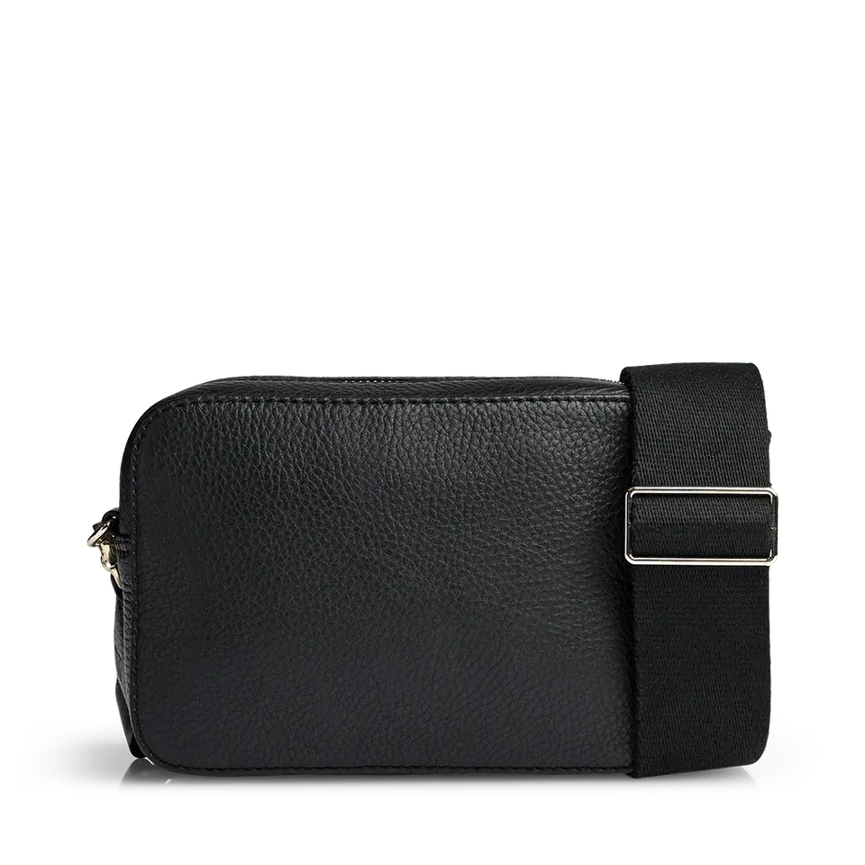 Elea Crossbody Bag, Grain, Black w/Gold - Dyrberg/Kern NZ