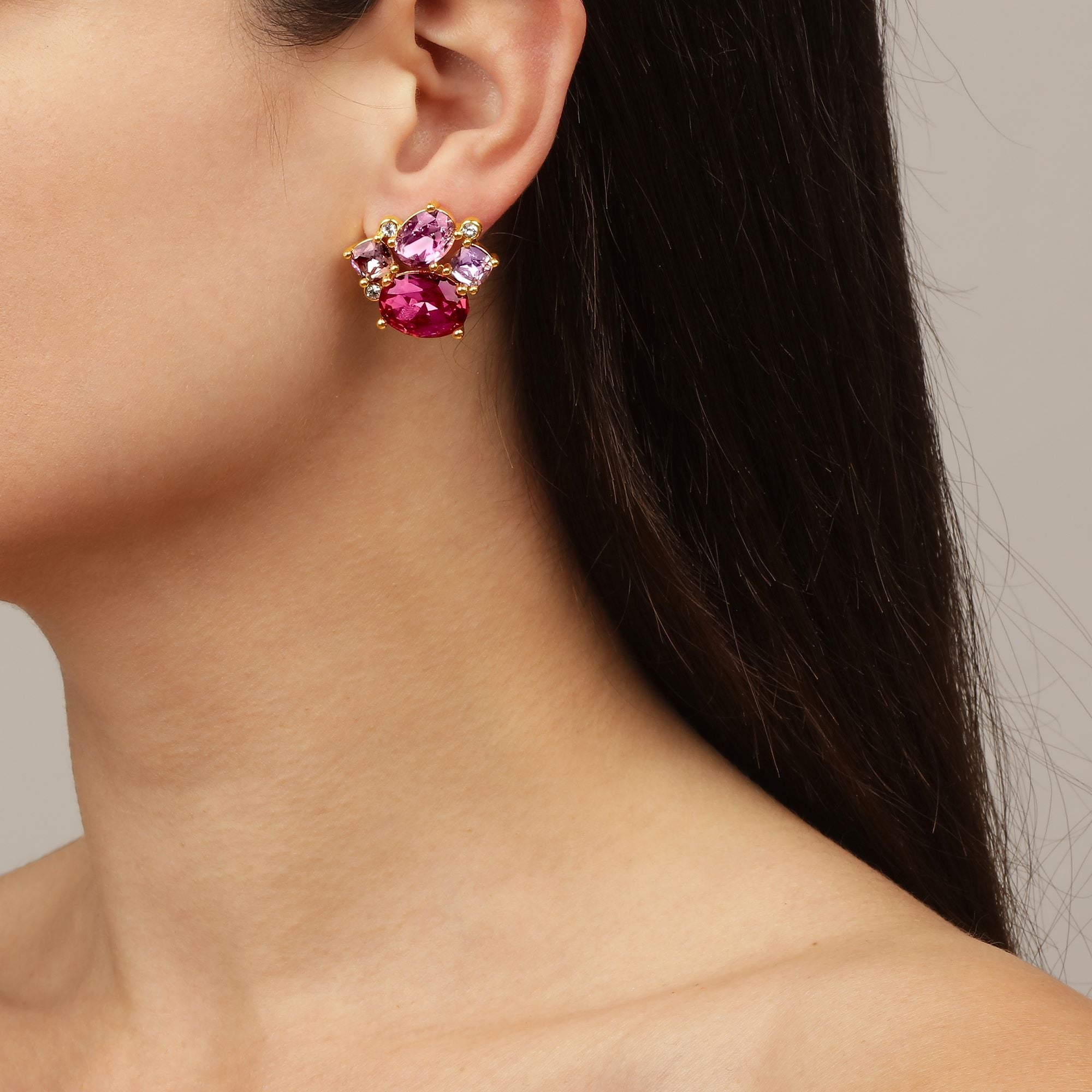 Emma Gold Earrings - Light Rose - Dyrberg/Kern NZ