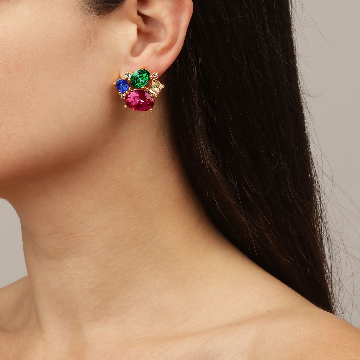 Emma Gold Earrings - Rainbow - Dyrberg/Kern NZ
