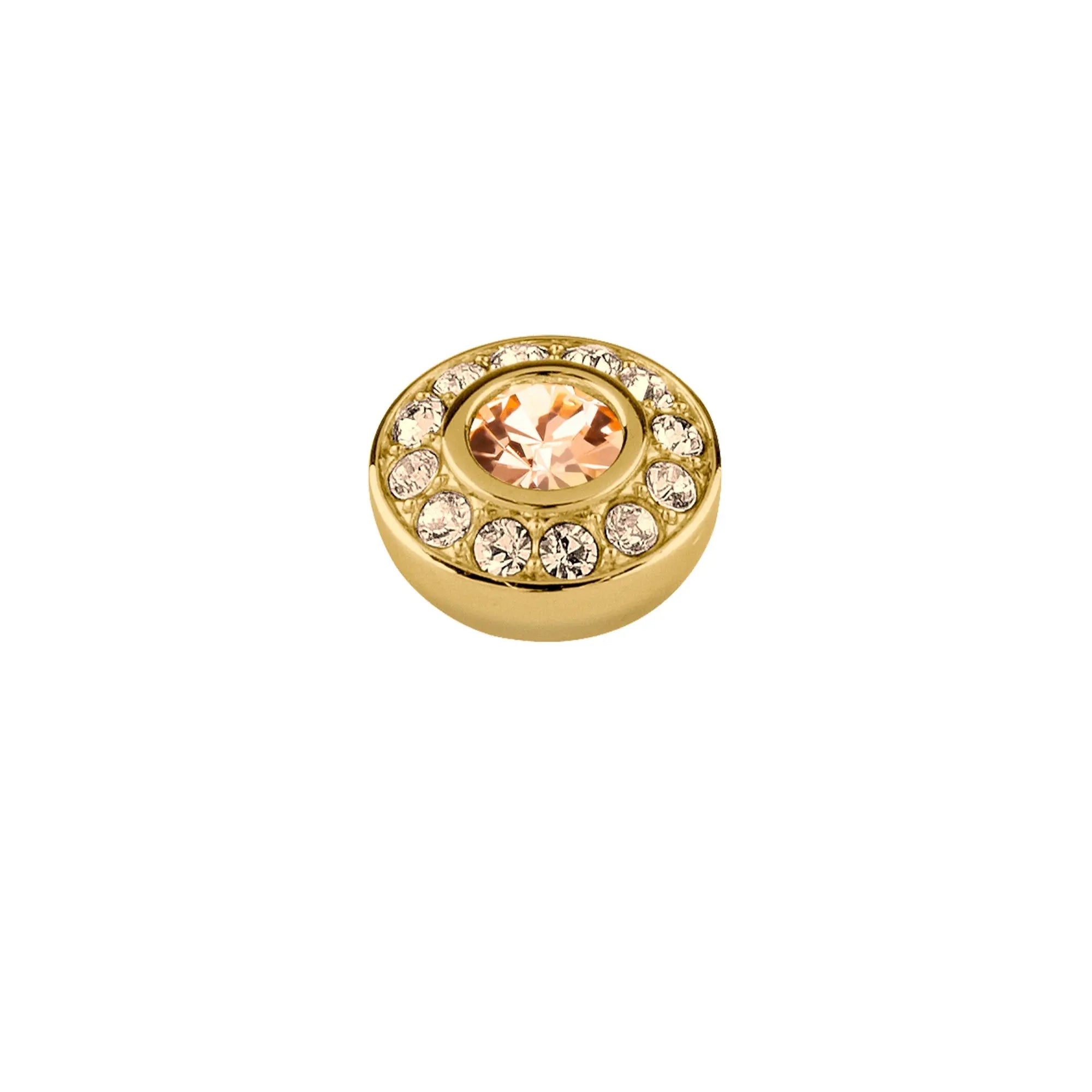 Emotion Gold Interchangeable Ring Topper - Peach - Dyrberg/Kern NZ