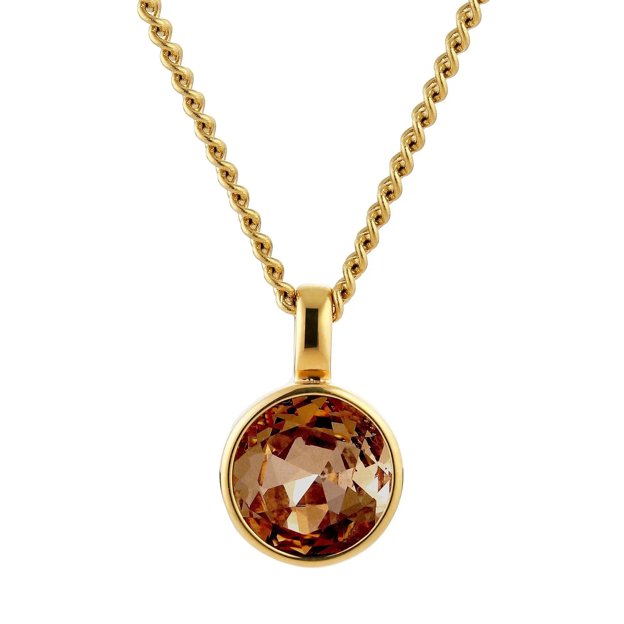 Ette Gold Necklace - Brown - Dyrberg/Kern NZ