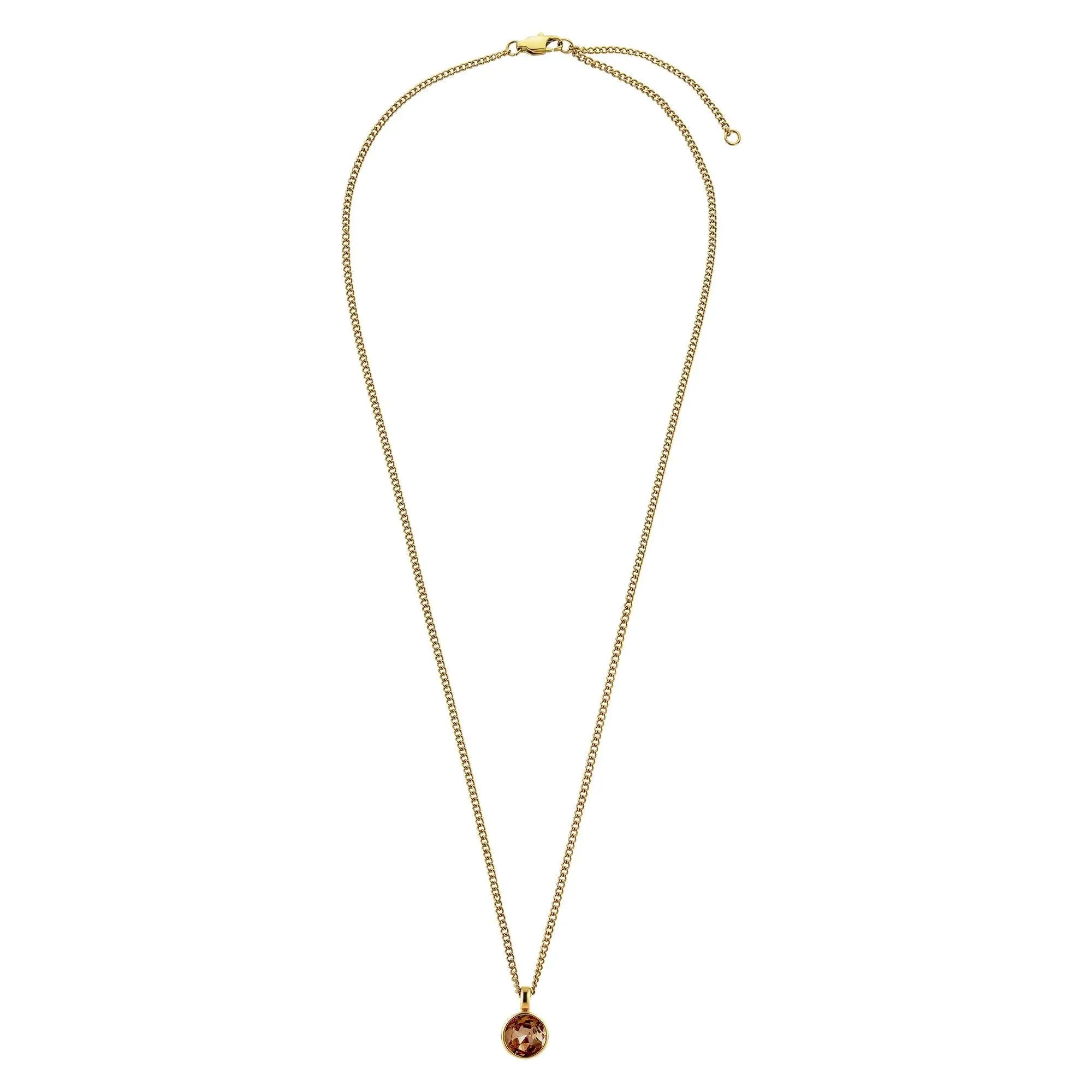 Ette Gold Necklace - Brown - Dyrberg/Kern NZ