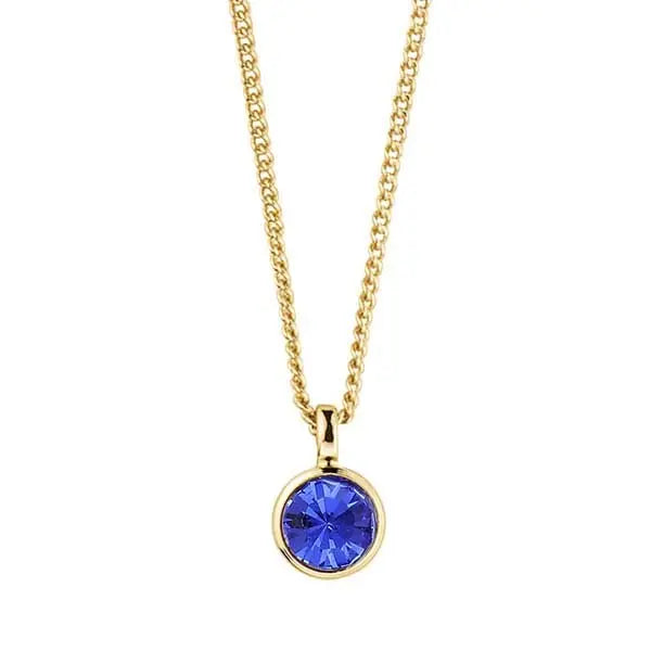 Ette Gold Necklace - Sapphire - Dyrberg/Kern NZ