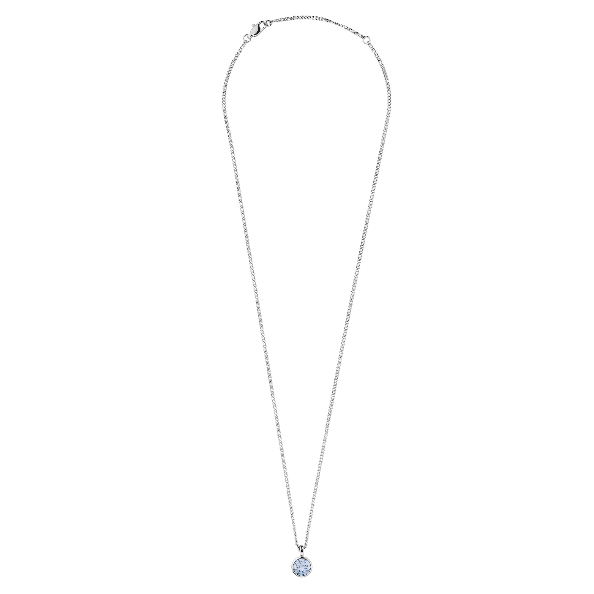 Ette Shiny Silver Necklace - Light Blue - Dyrberg/Kern NZ