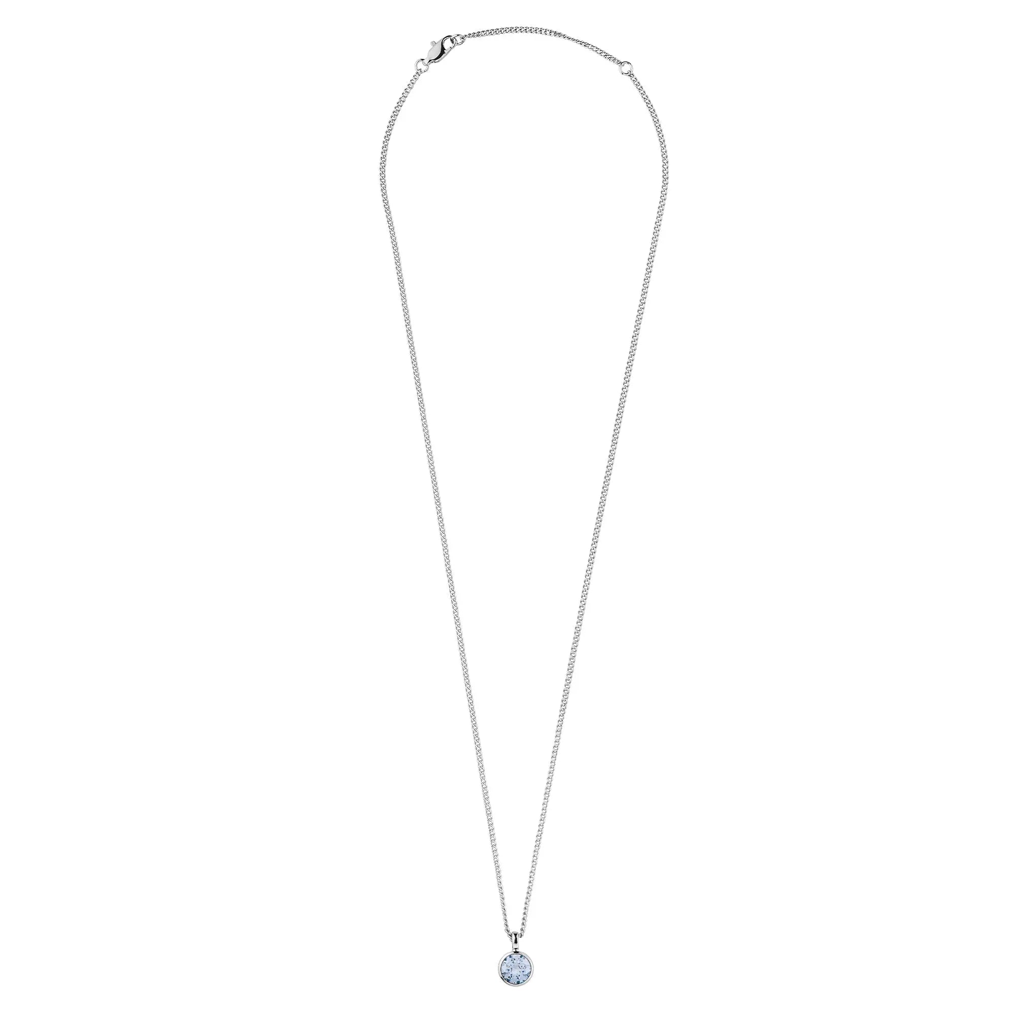 Ette Shiny Silver Necklace - Light Blue - Dyrberg/Kern NZ