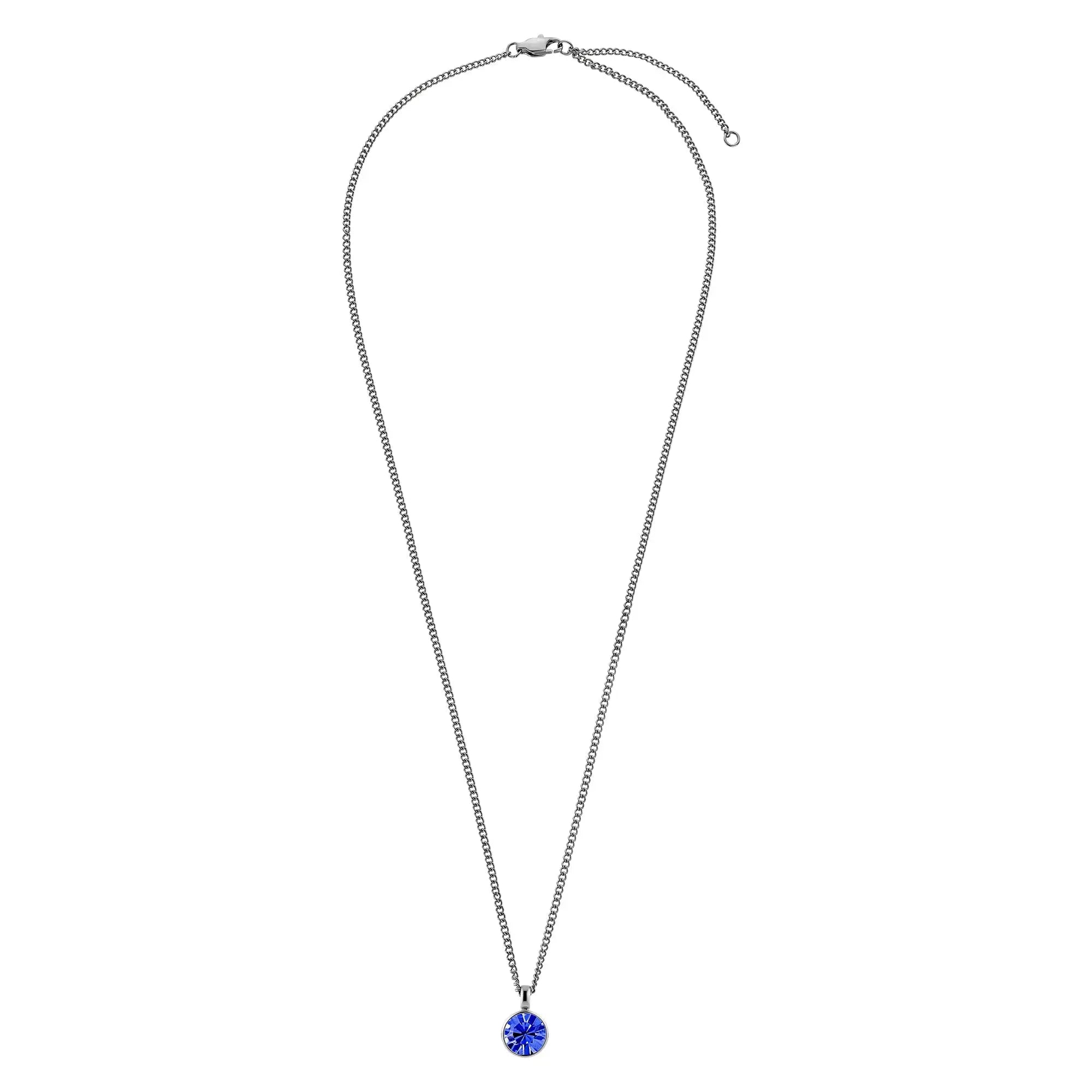 Ette Shiny Silver Necklace - Sapphire - Dyrberg/Kern NZ