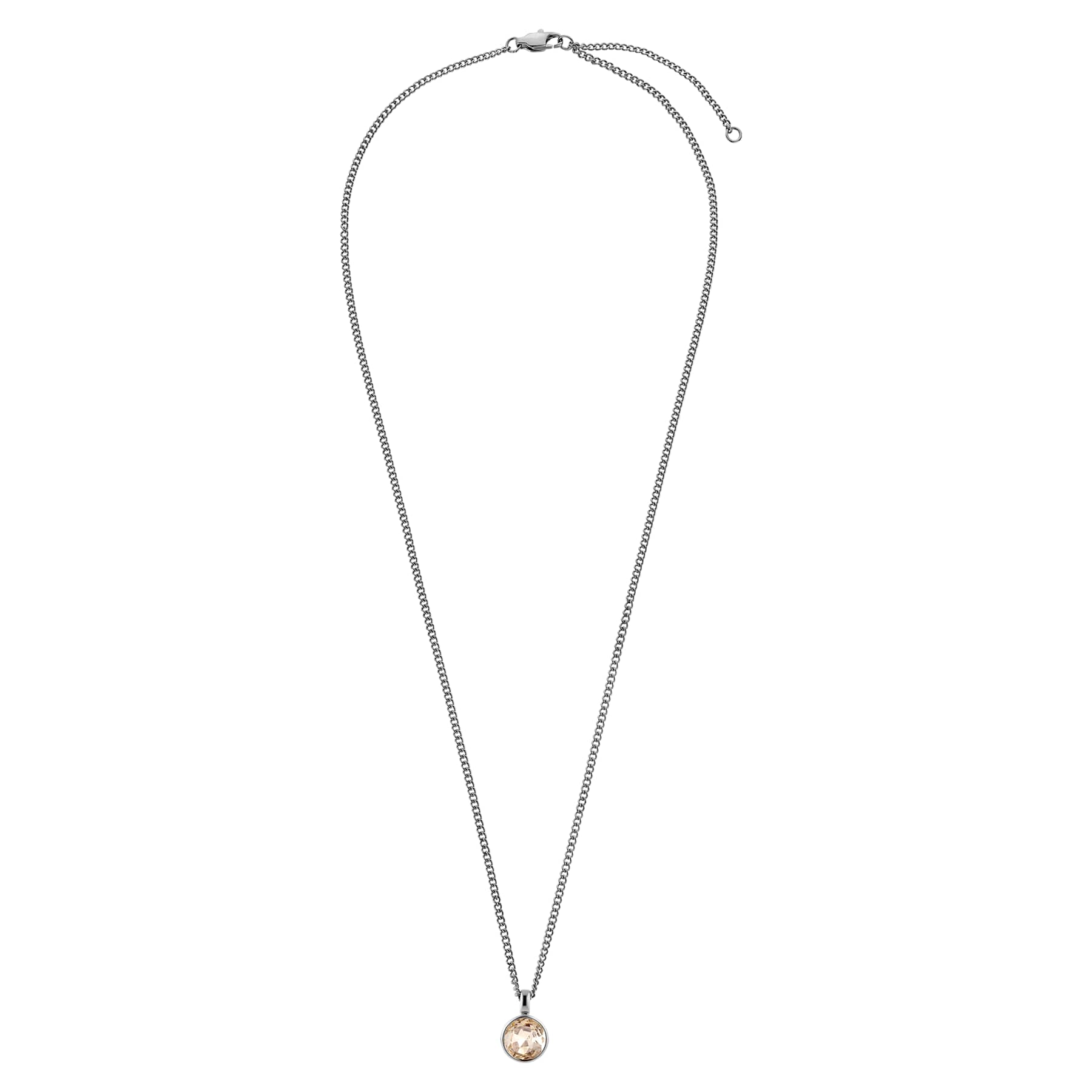 Ette Shiny Silver Necklace - Sand