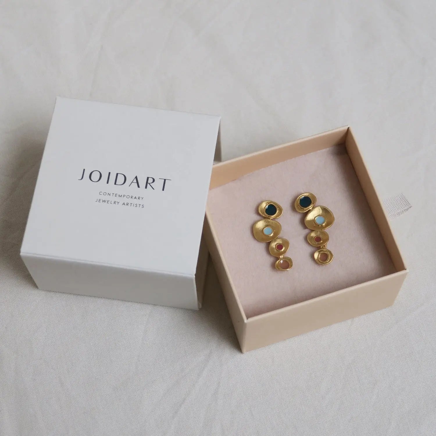Favorita Colors Gold Stud Earrings Four Drop - Dyrberg/Kern NZ