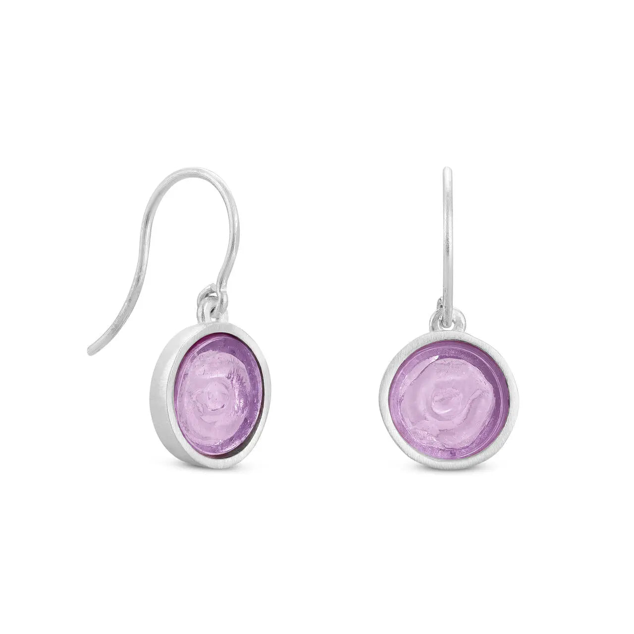 Gaudi Silver Hook Earrings Mauve - Dyrberg/Kern NZ