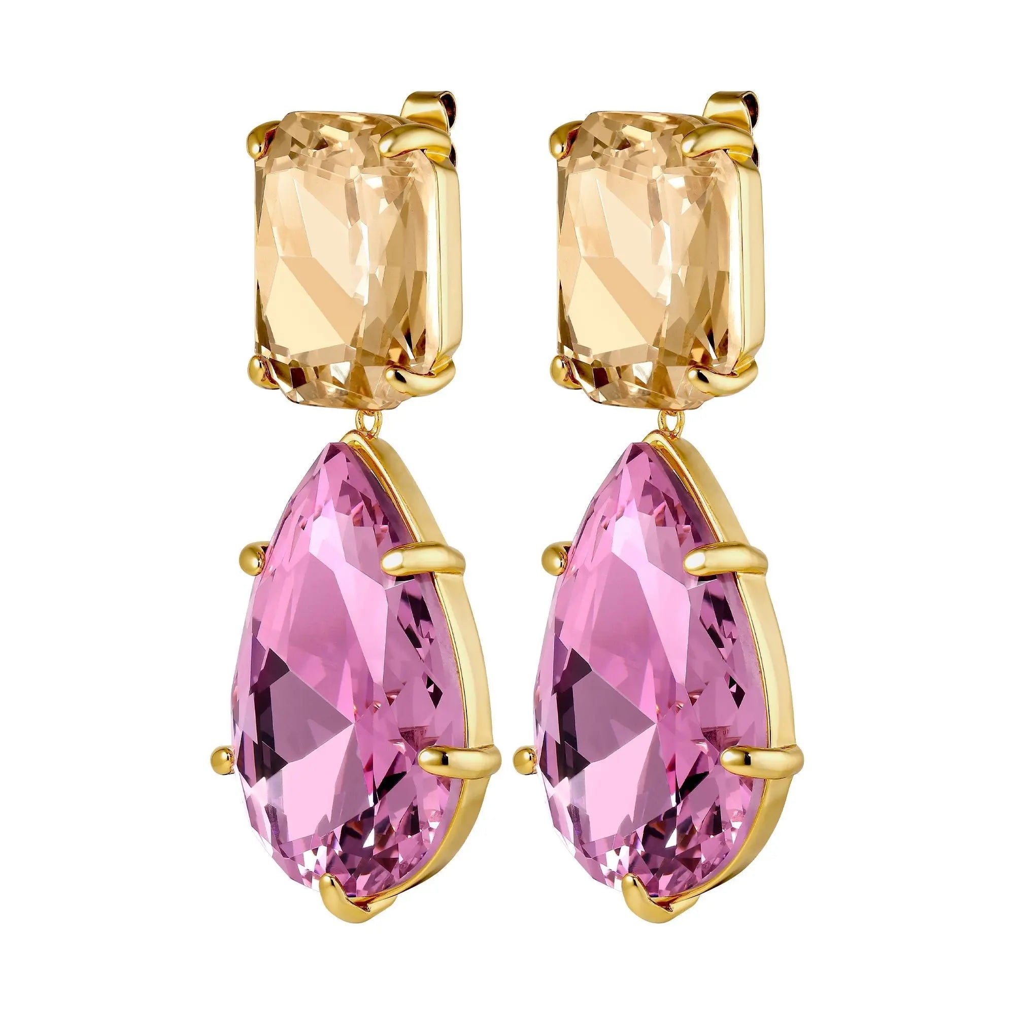 Golari Gold Earrings - Rose - Dyrberg/Kern NZ