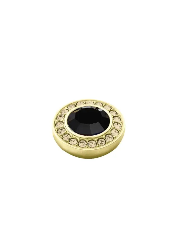 Grace Gold Interchangeable Ring Topper - Black/ Golden - Dyrberg/Kern NZ