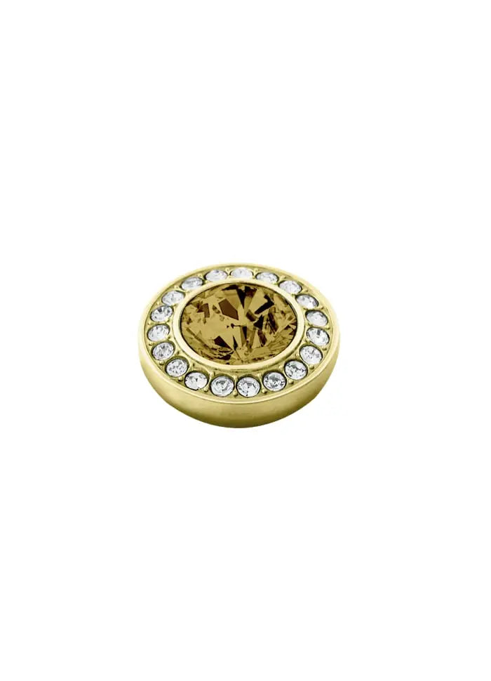 Grace Gold Interchangeable Ring Topper - Golden / Crystal - Dyrberg/Kern NZ