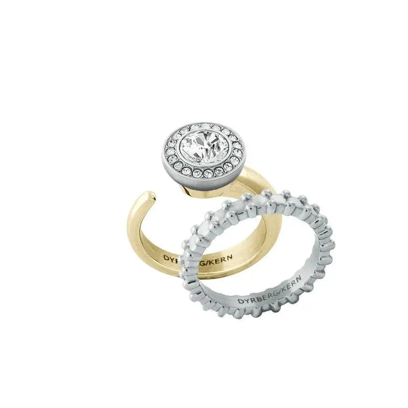 Grace Shiny Silver Interchangeable Ring Topper - Light Blue - Dyrberg/Kern NZ