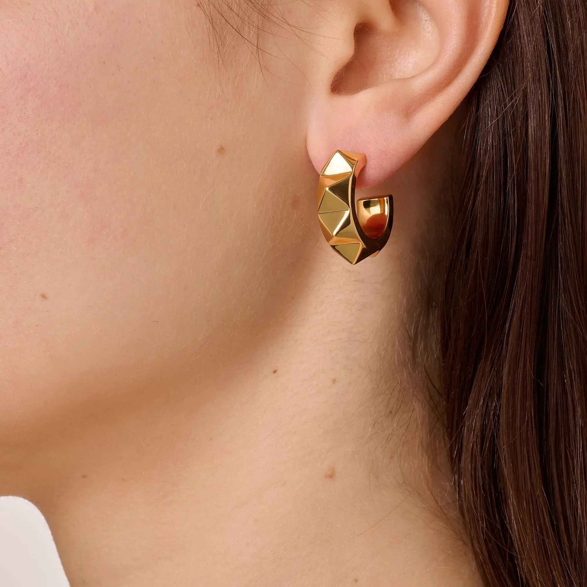 Grith Shiny Gold Earrings - Dyrberg/Kern NZ