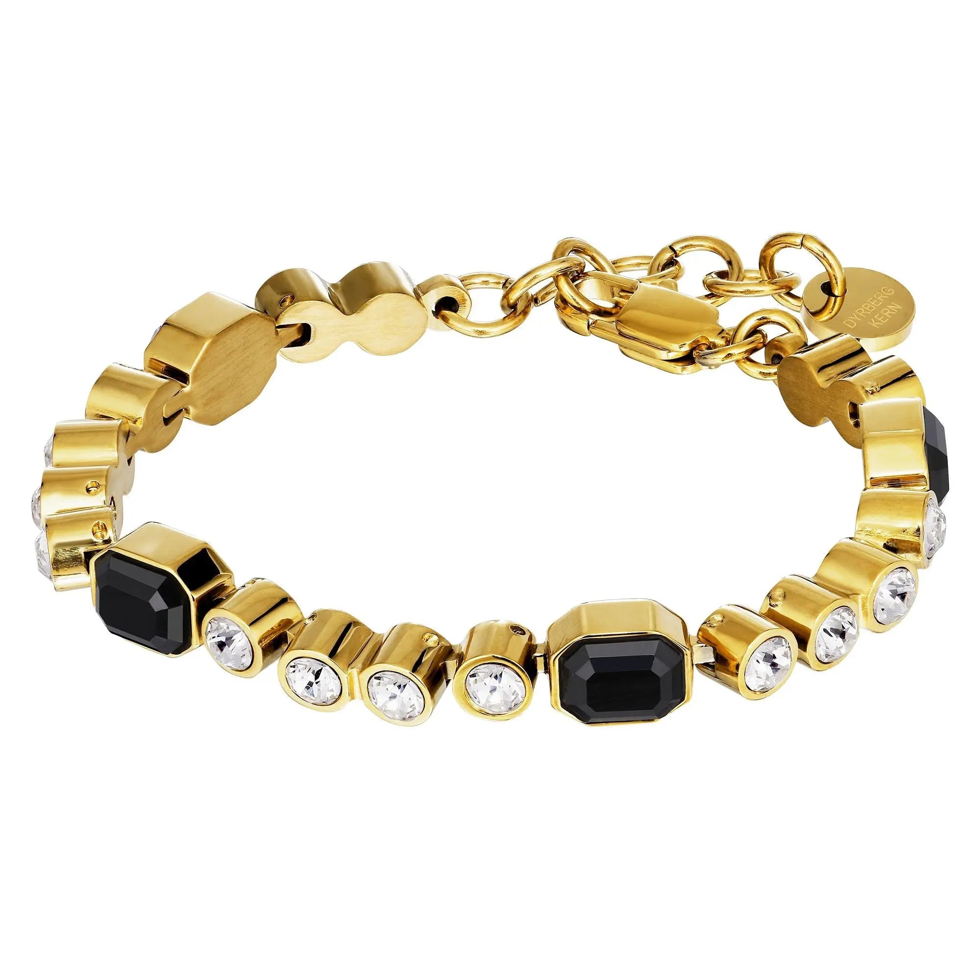 Grivna Gold Bracelet - Black / Crystal - Dyrberg/Kern NZ