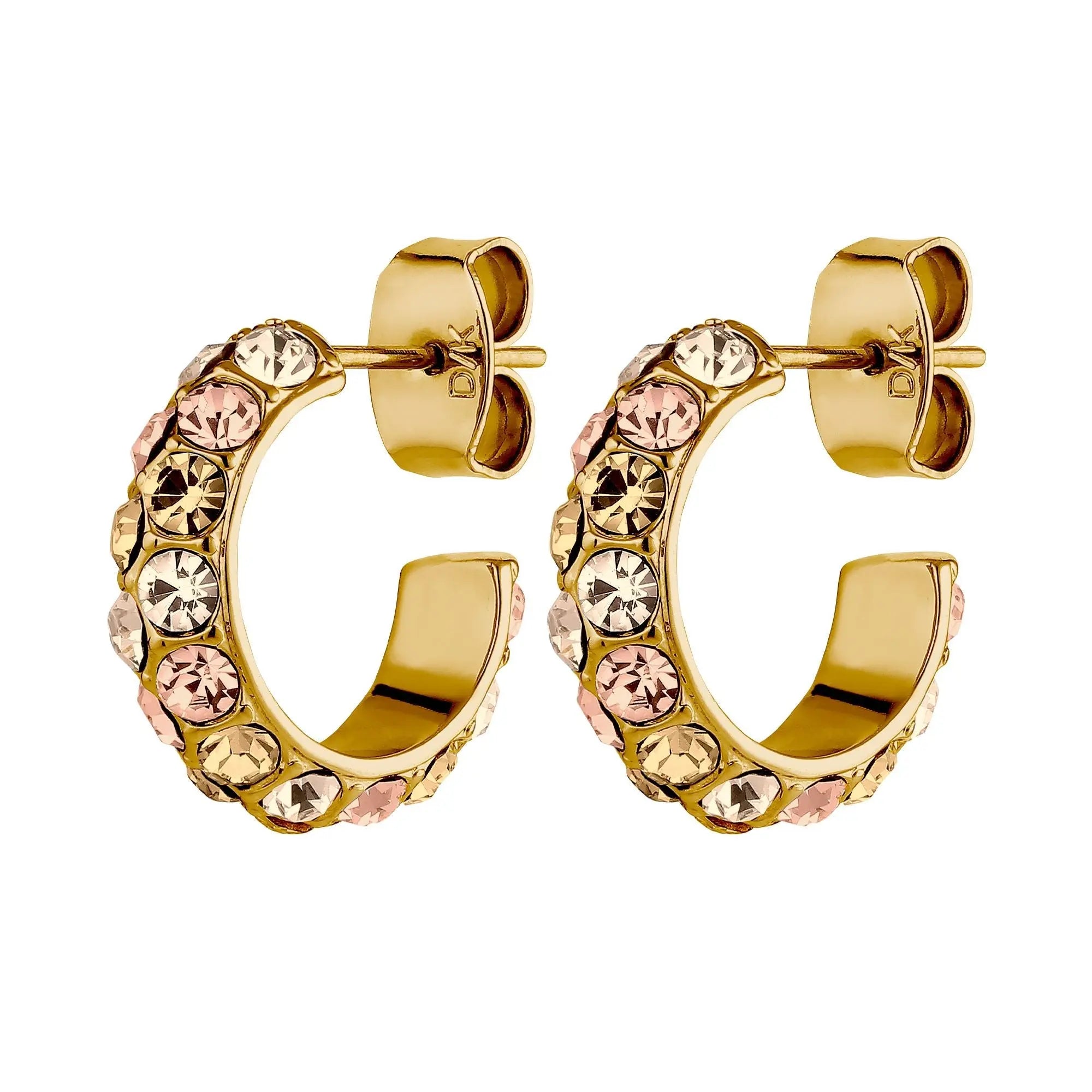 Heidi Gold Earrings - Golden / Peach - Dyrberg/Kern NZ