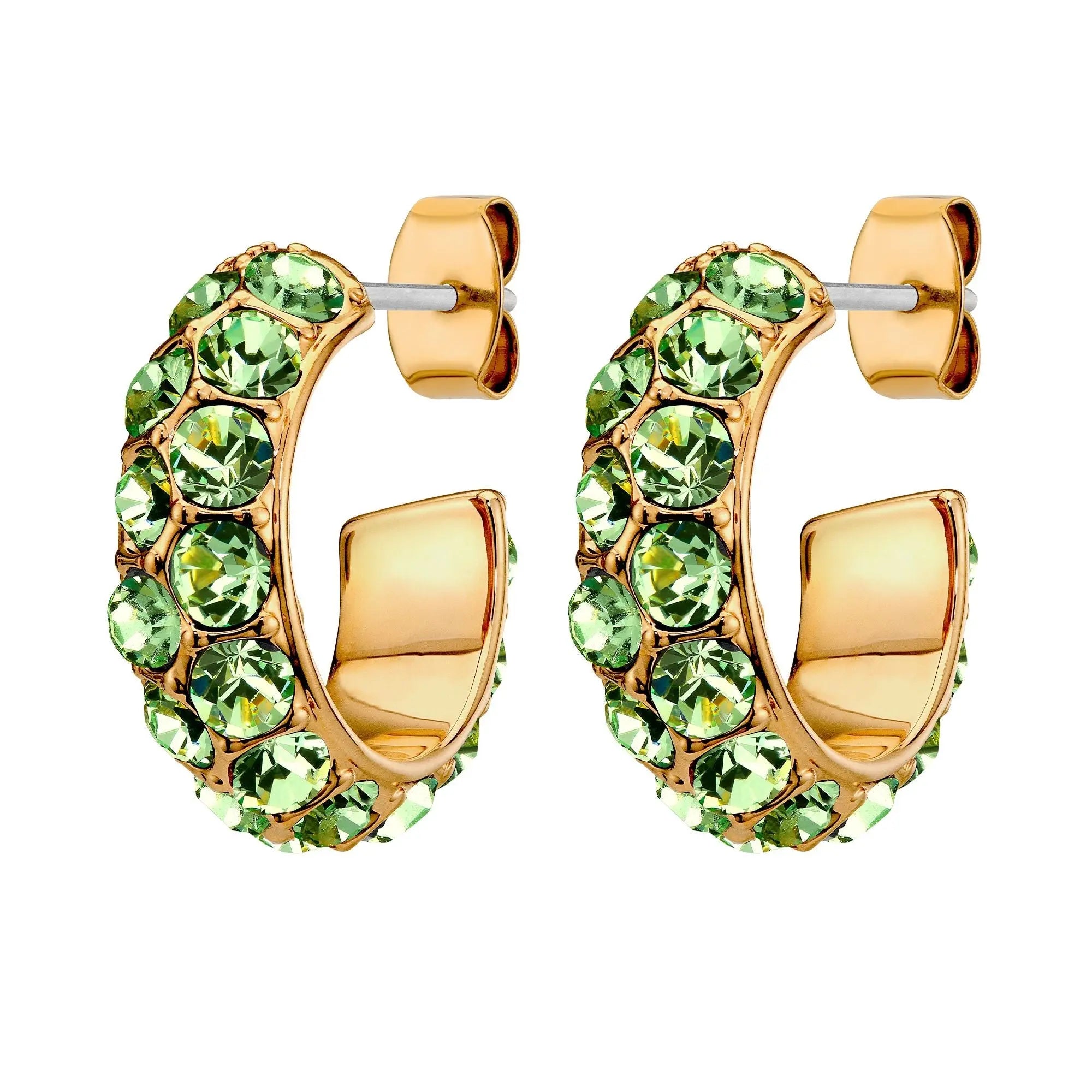 Heidi Gold Earrings - Light Green - Dyrberg/Kern NZ