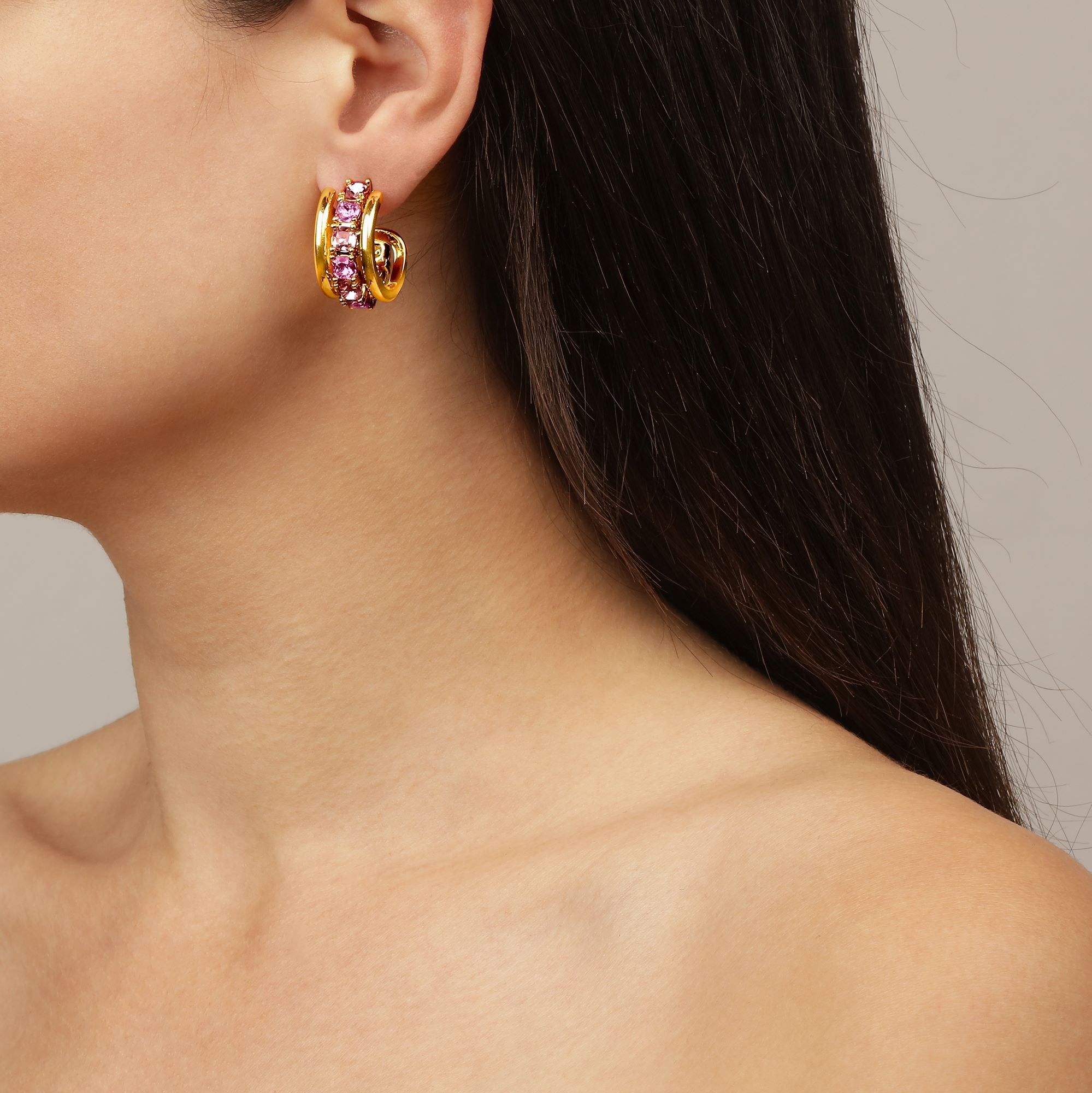 Helen Gold Earrings - Rose - Dyrberg/Kern NZ