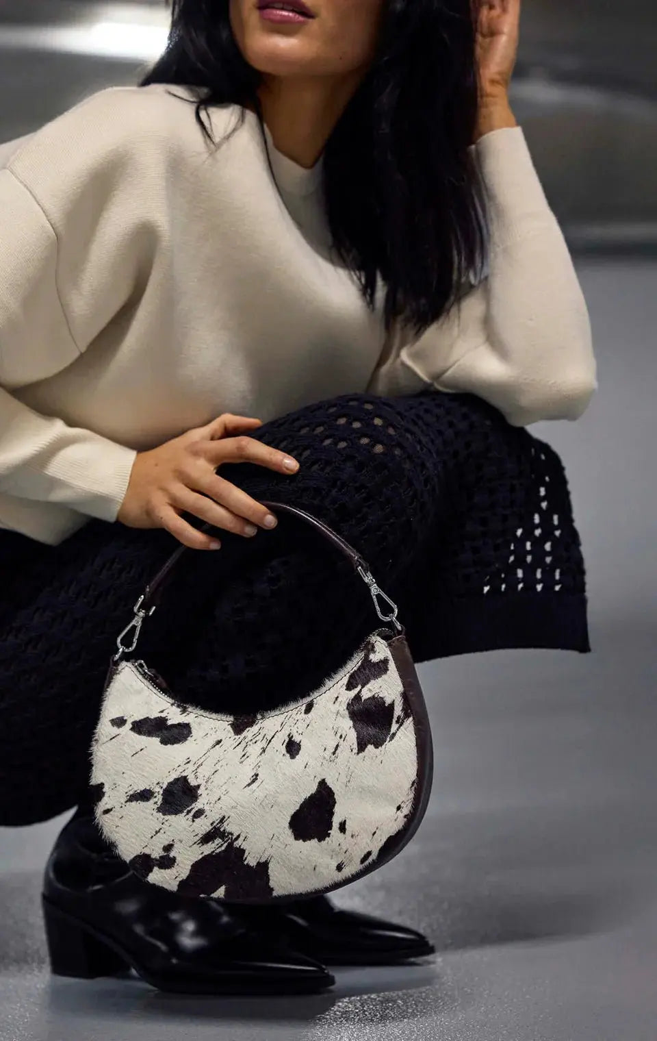 Helia Cross. Bag, Cow Print, Cow Print - Dyrberg/Kern NZ