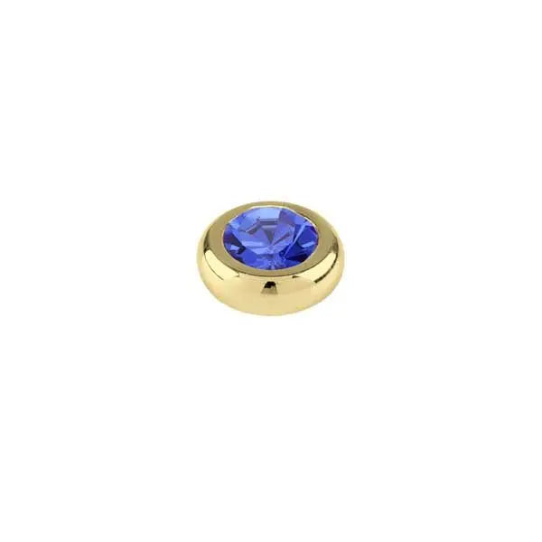 Joy Gold Interchangeable Ring Topper - Sapphire - Dyrberg/Kern NZ