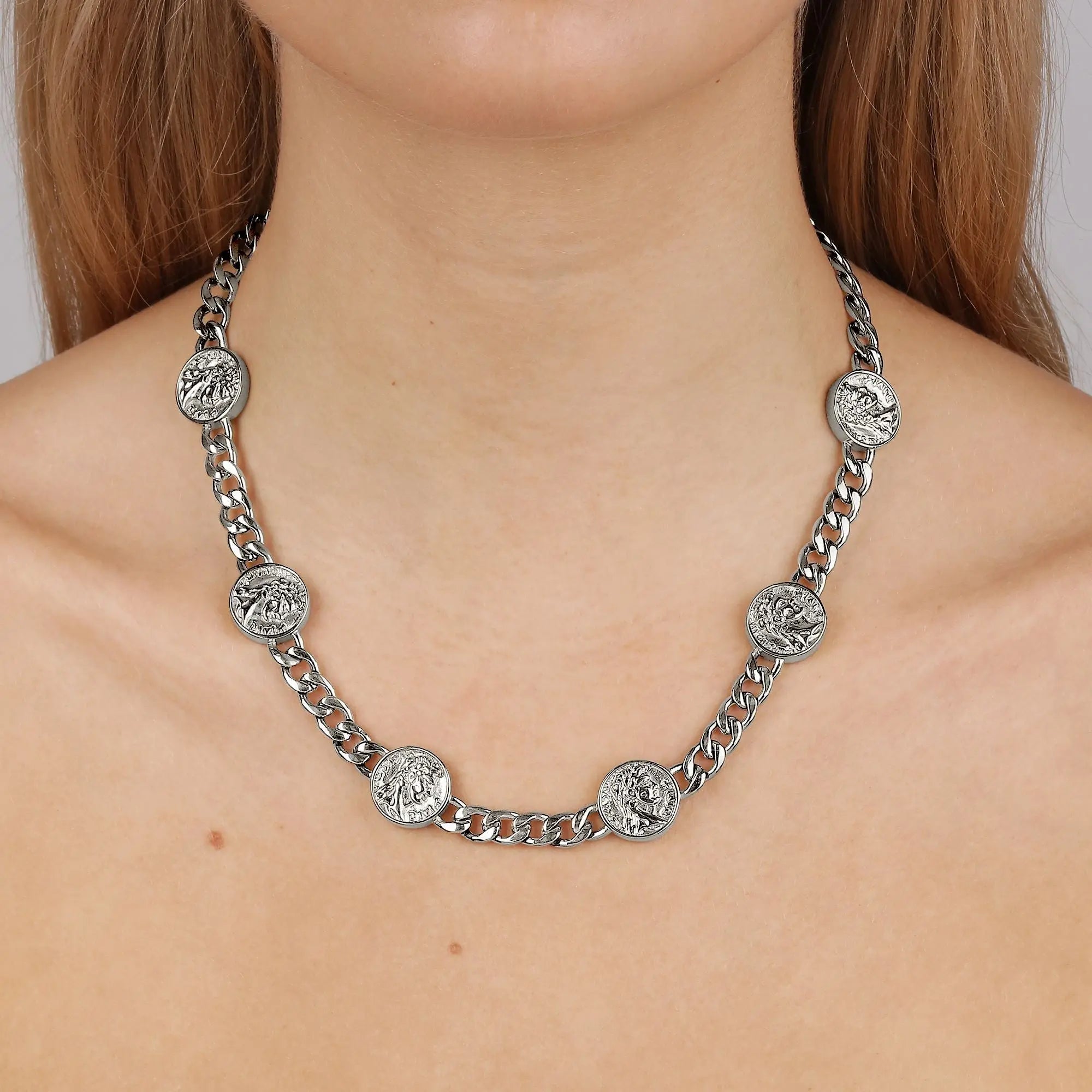 Judy Shiny Silver Necklace - Dyrberg/Kern NZ