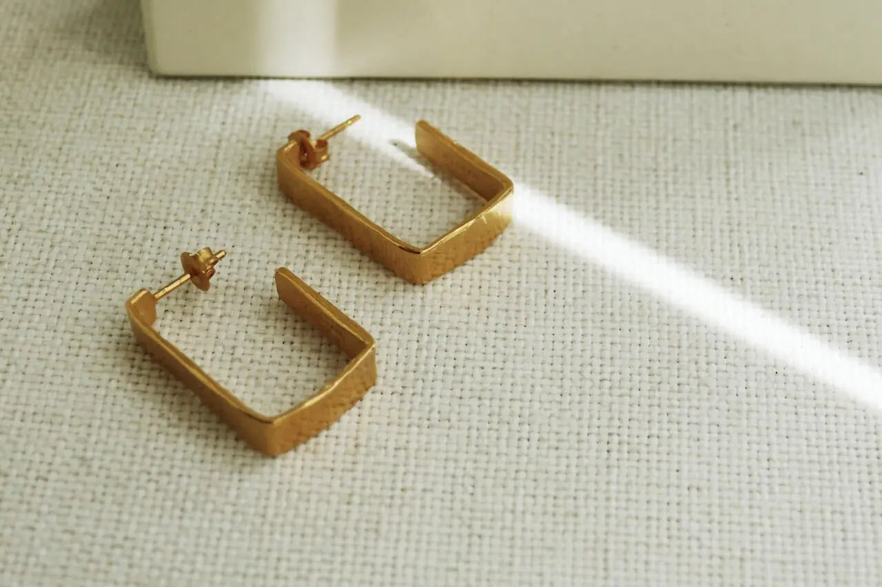 Lignis Gold Hoops Large - Dyrberg/Kern NZ