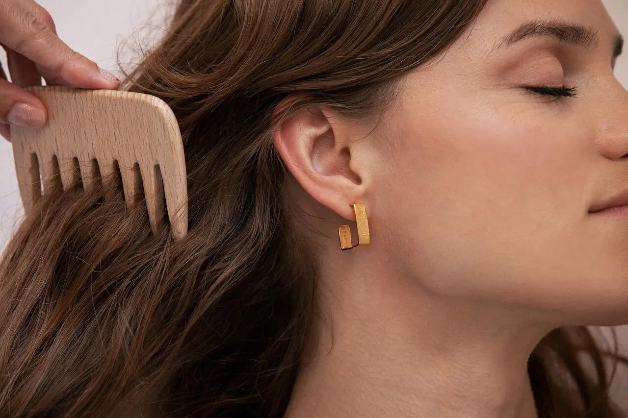 Lignis Gold Hoops Medium - Dyrberg/Kern NZ