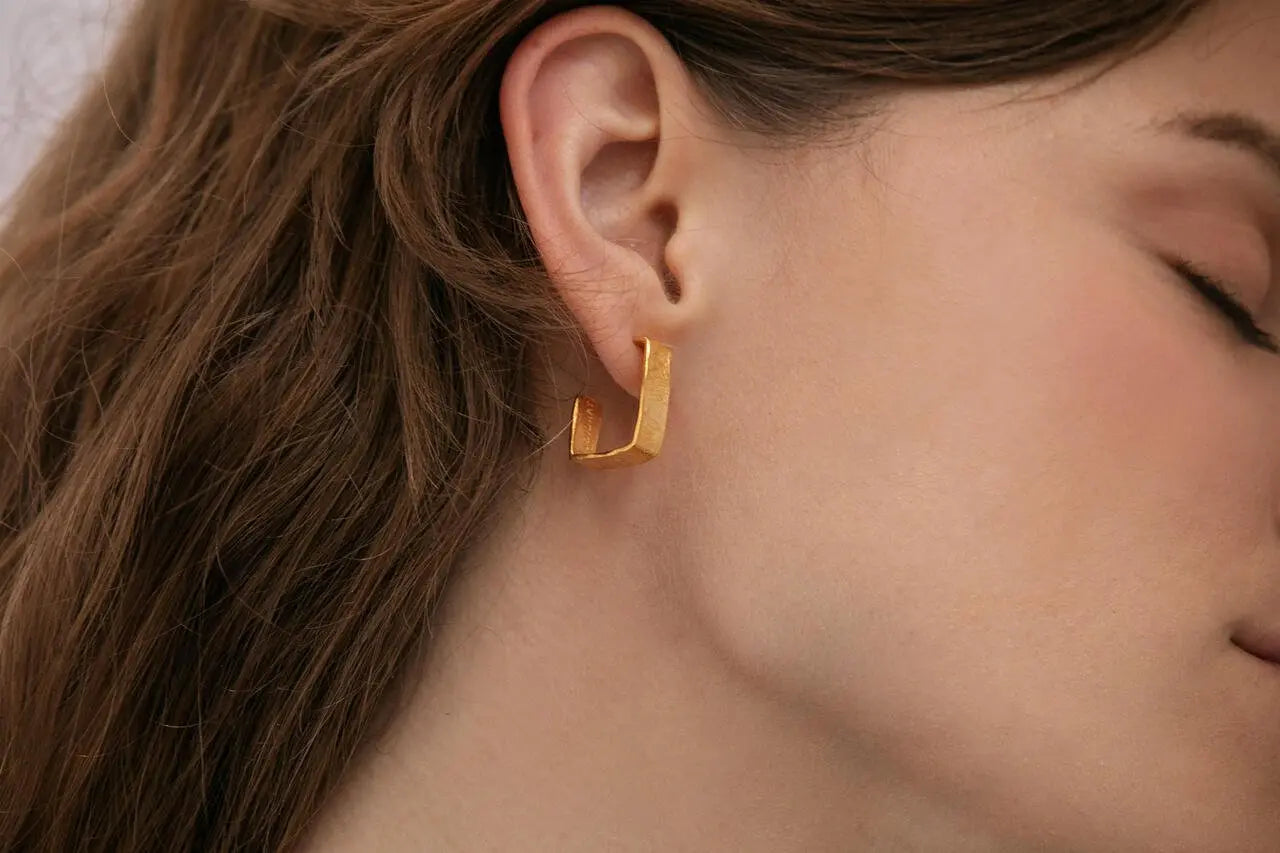 Lignis Gold Hoops Medium - Dyrberg/Kern NZ