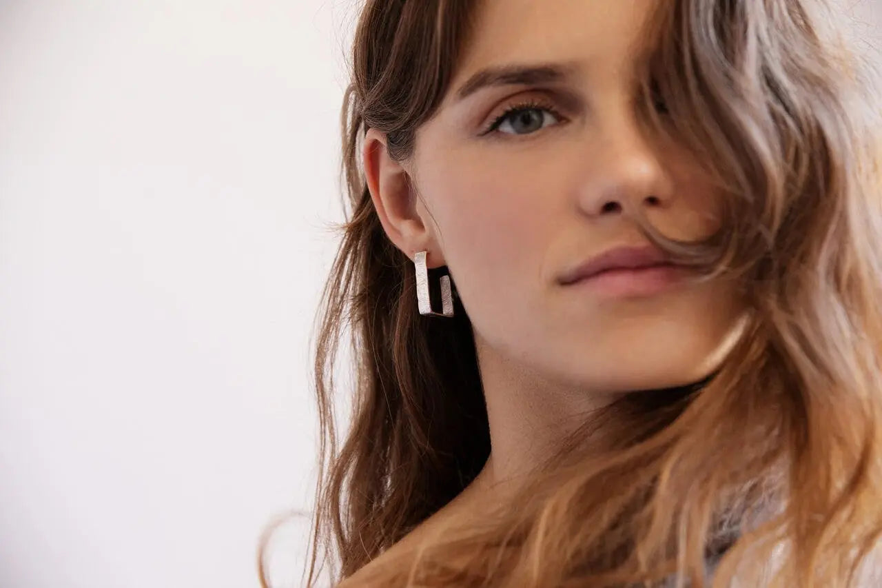 Lignis Silver Hoops Large - Dyrberg/Kern NZ