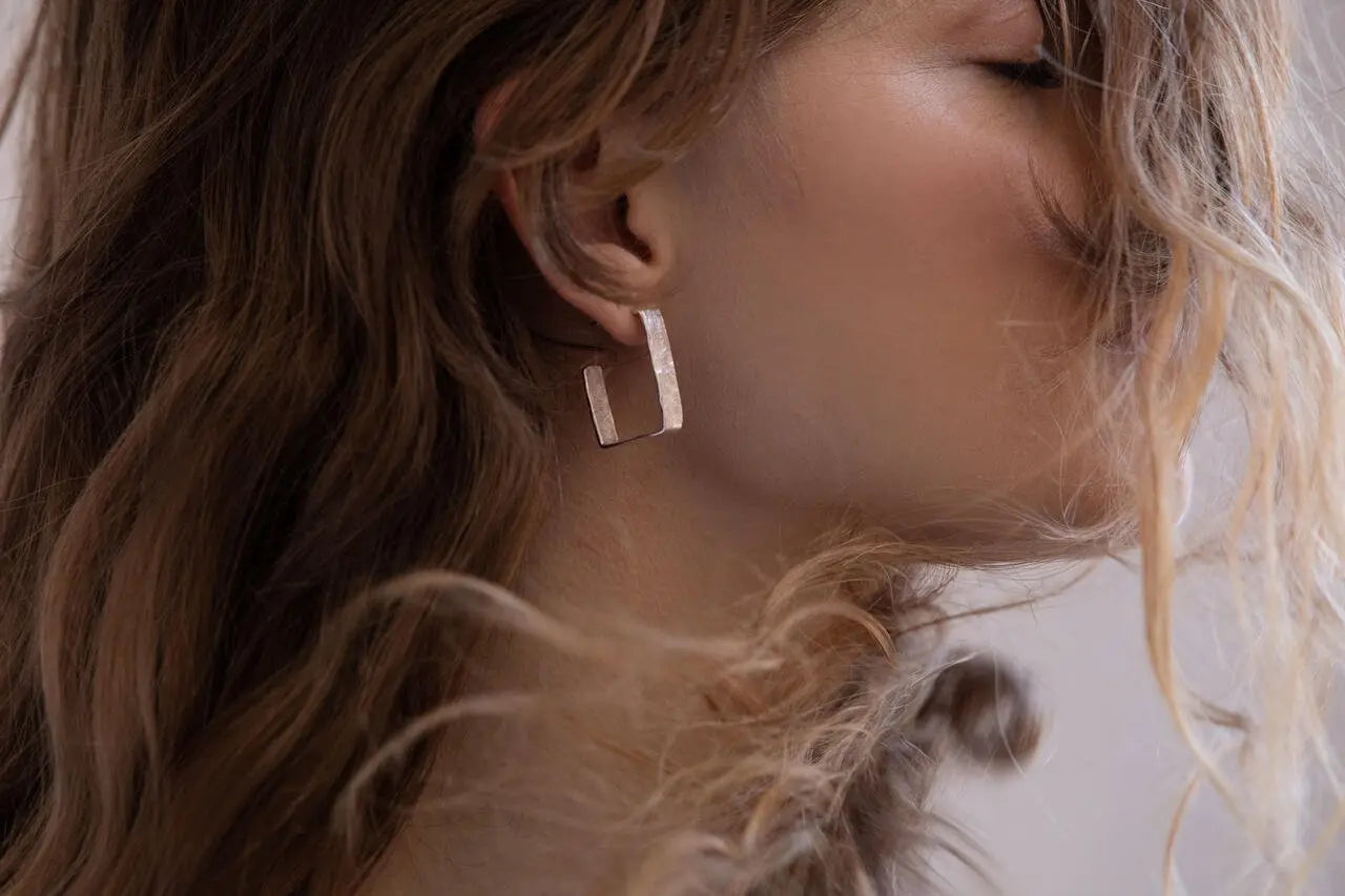 Lignis Silver Hoops Large - Dyrberg/Kern NZ