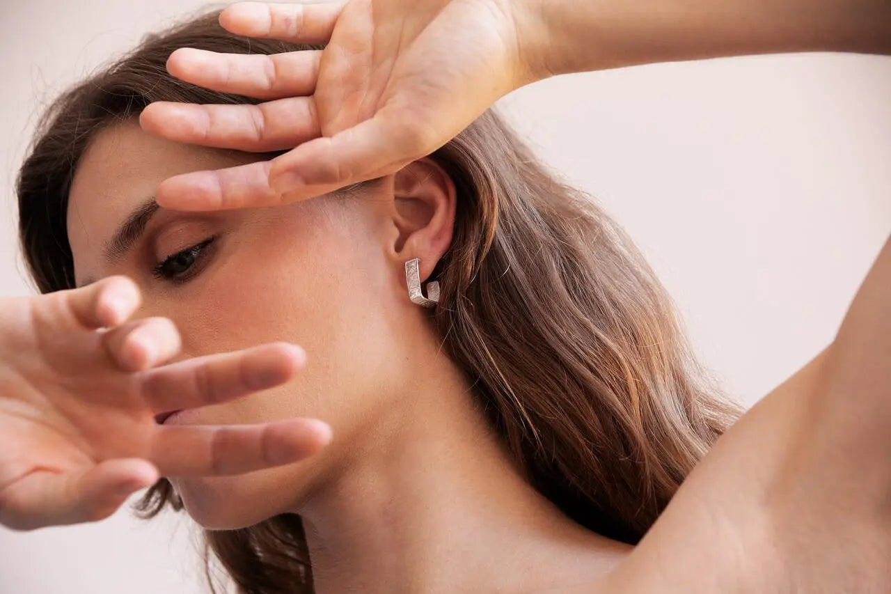 Lignis Silver Hoops Medium - Dyrberg/Kern NZ