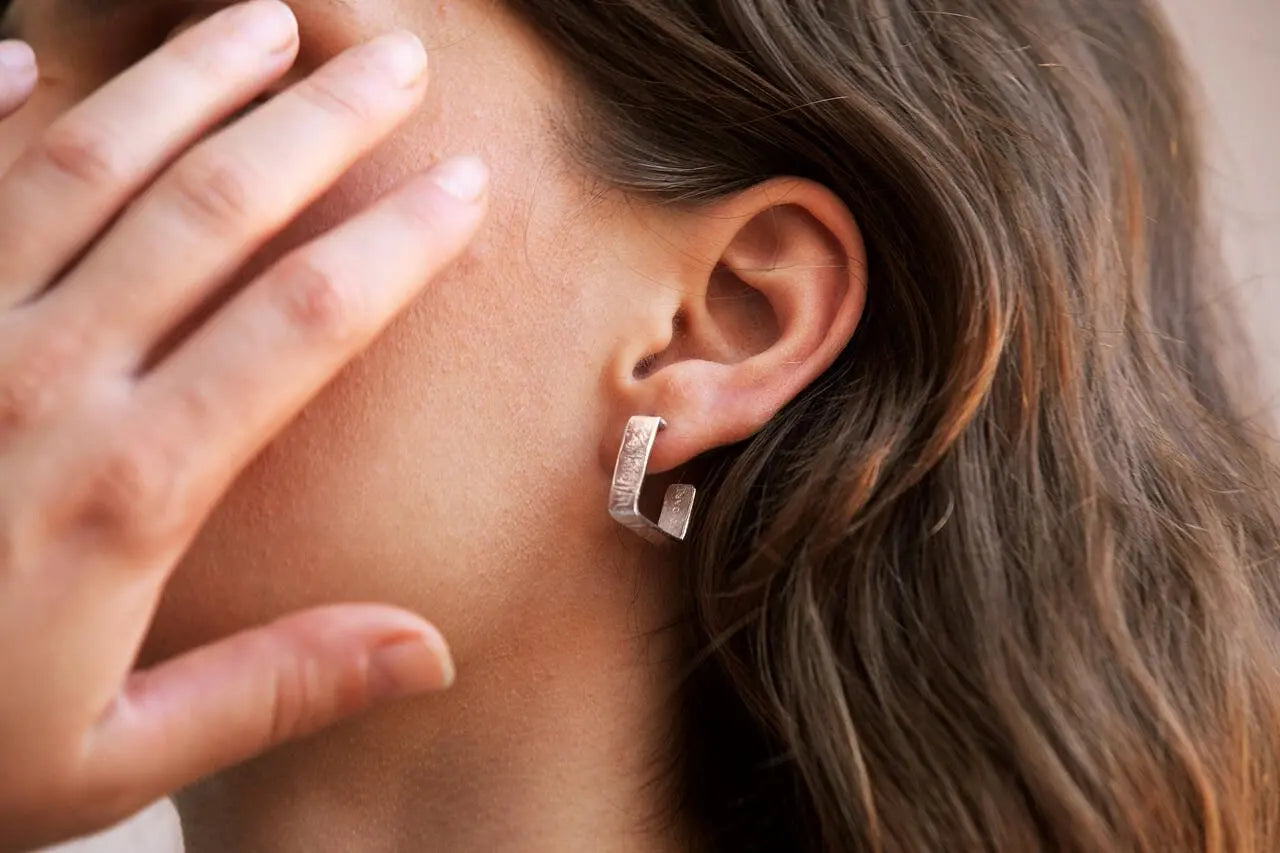 Lignis Silver Hoops Medium - Dyrberg/Kern NZ