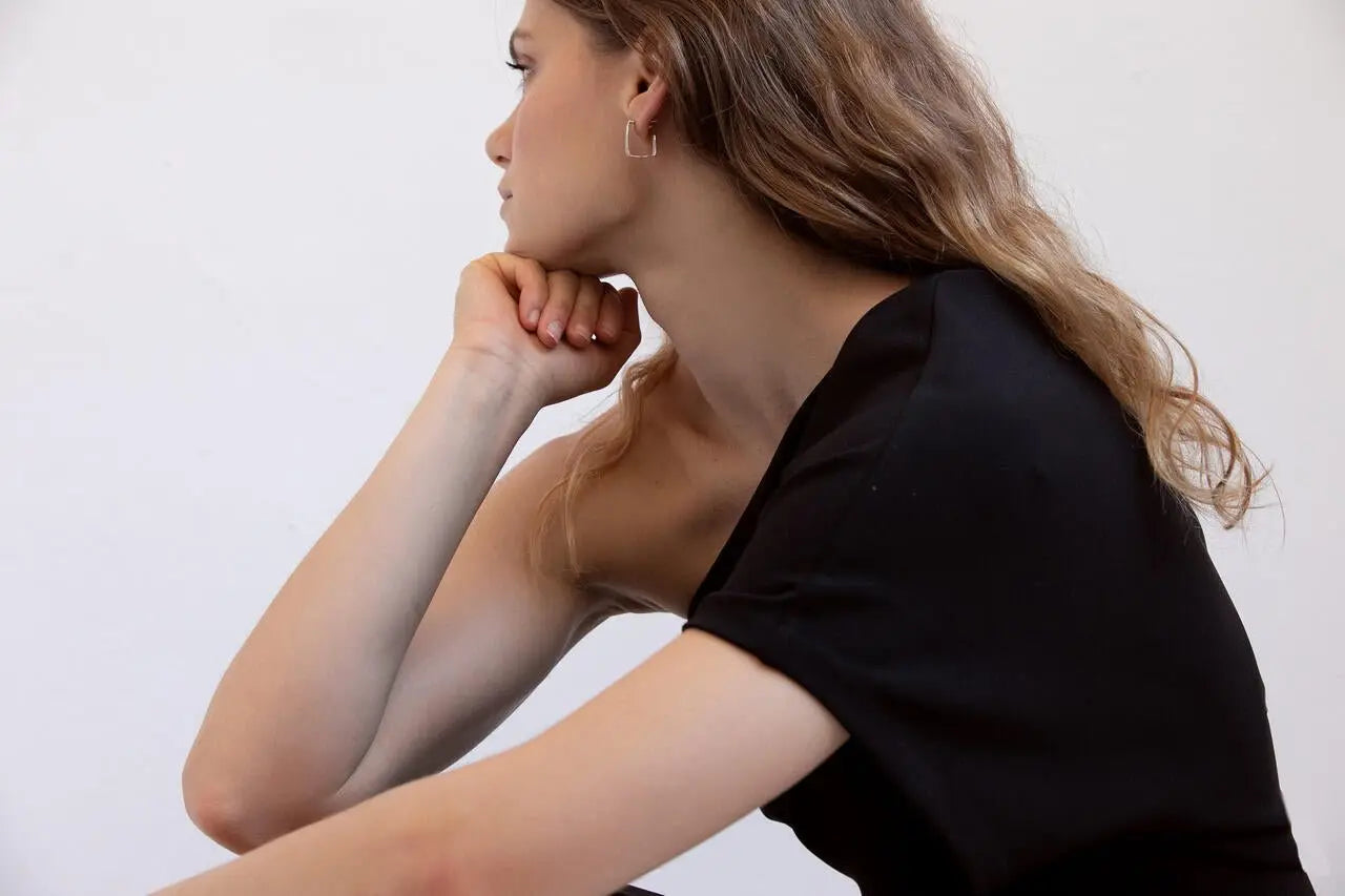 Lignis Silver Thin Hoops Medium - Dyrberg/Kern NZ