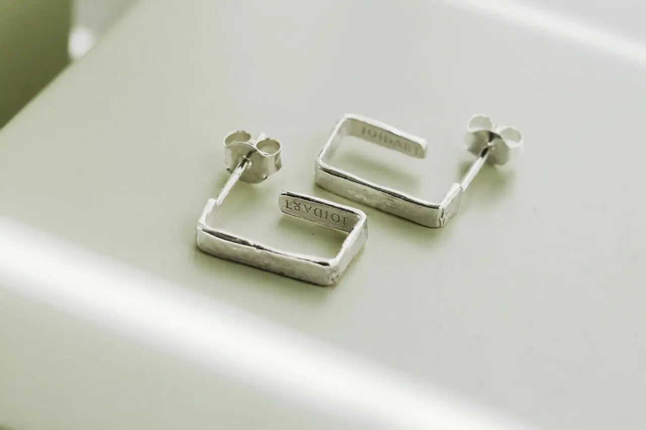 Lignis Silver Thin Hoops Small - Dyrberg/Kern NZ